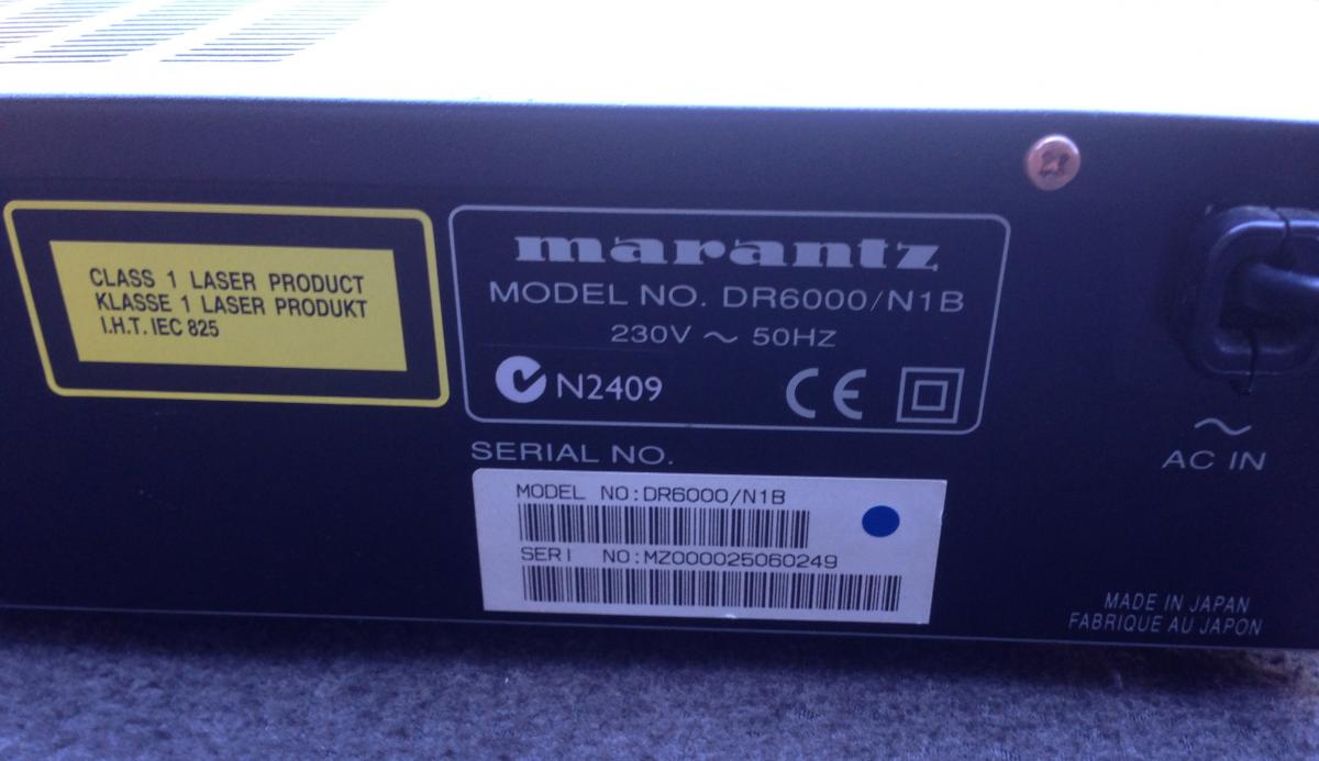 Marantz DR6000 Compact Disc Recorder - Great Transport & Player As