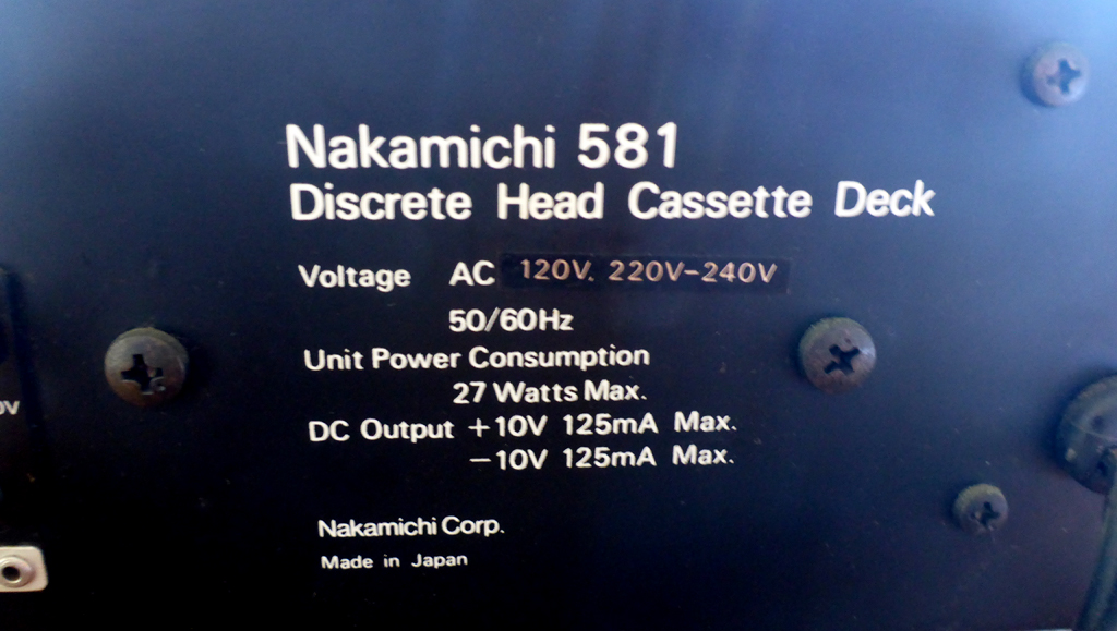 FS: (MELB) Nakamichi 581 Cassette Deck - Stereo, Home Cinema