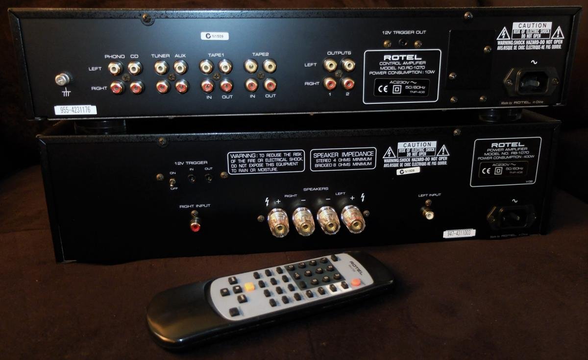 FS: ROTEL RB-1070 POWER AMPLIFIER & RC-1070 PRE-AMP COMBO - Stereo ...
