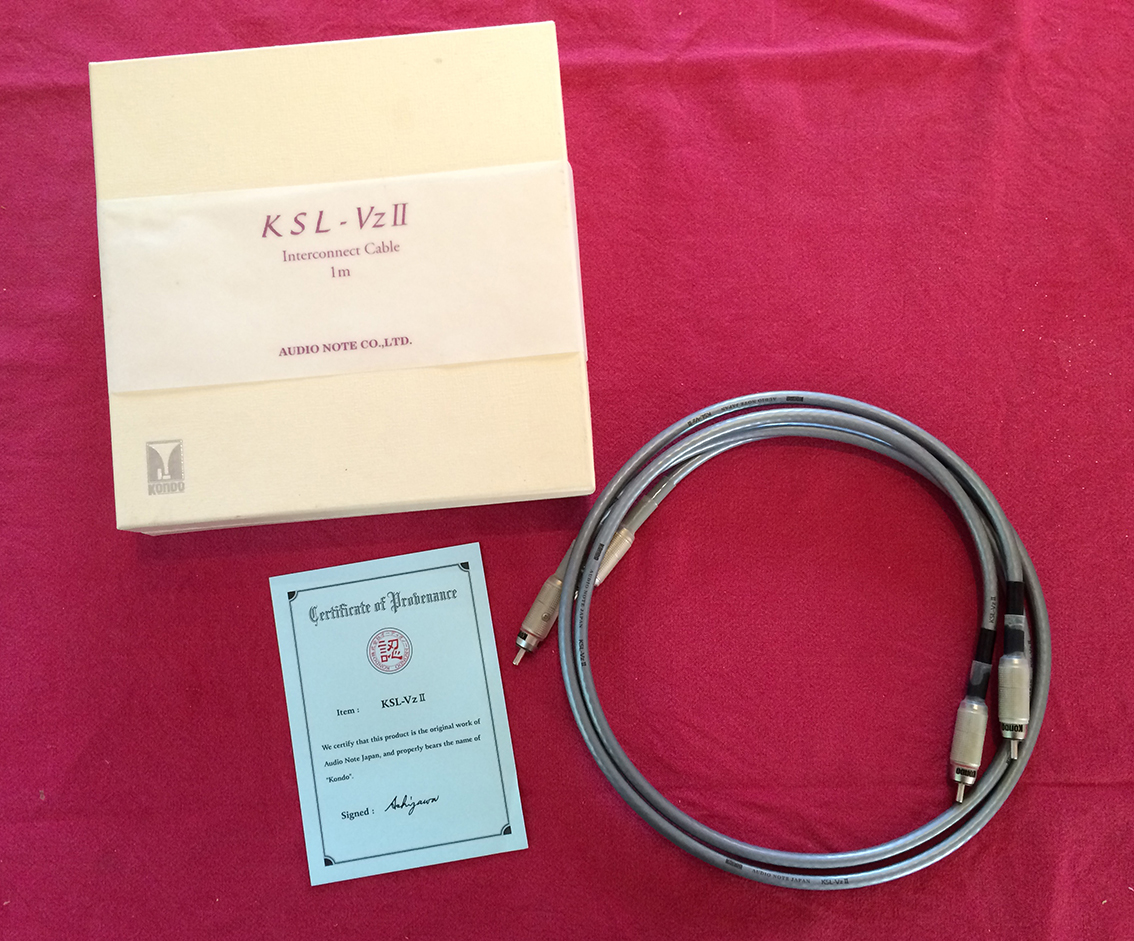 PRICE REDUCED $1200 - Kondo KSL Vz-ii silver interconnects 1m - Stereo ...
