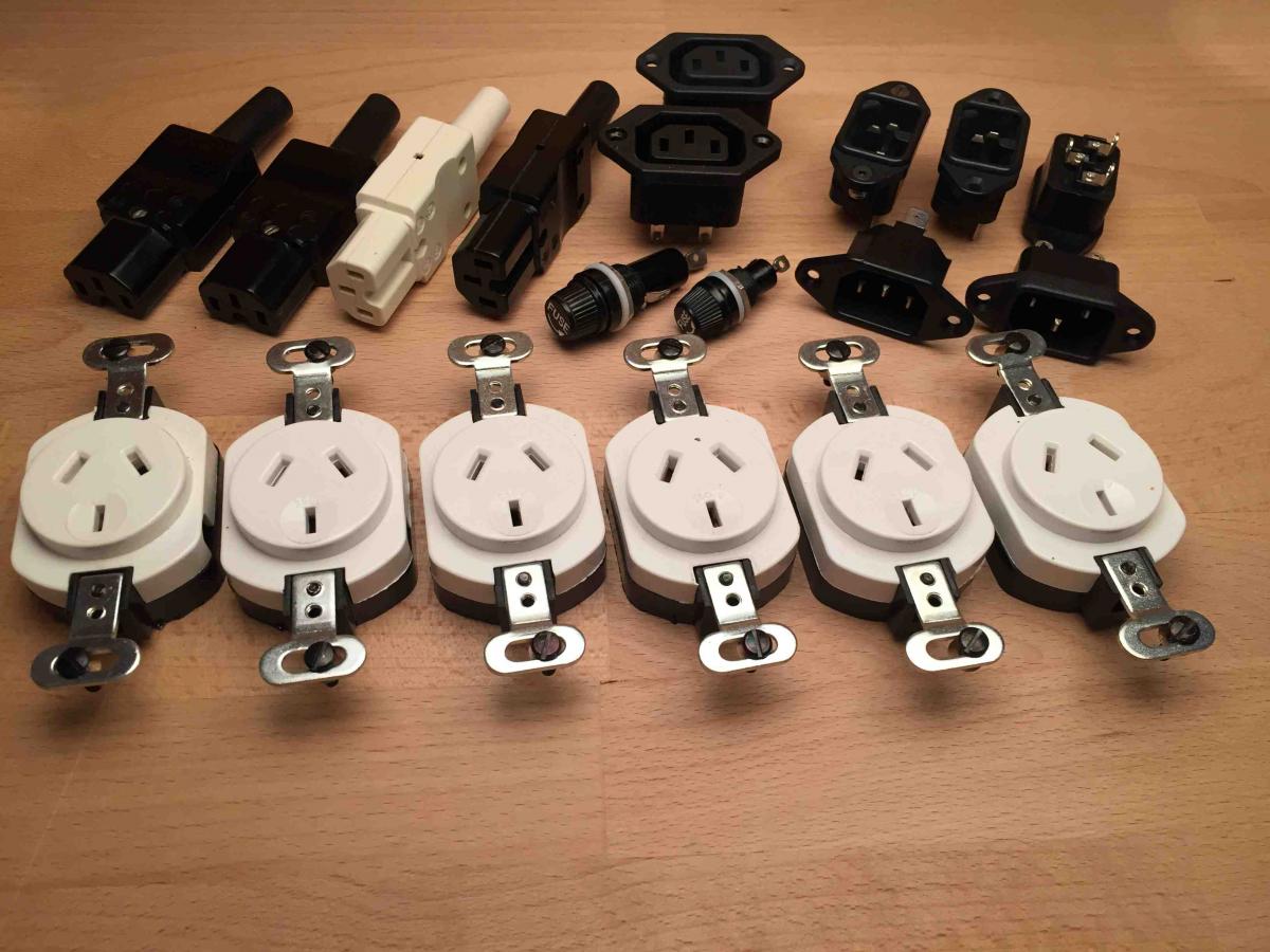 FS PRICE DROP Assorted AC power components for DIY plugs & sockets etc