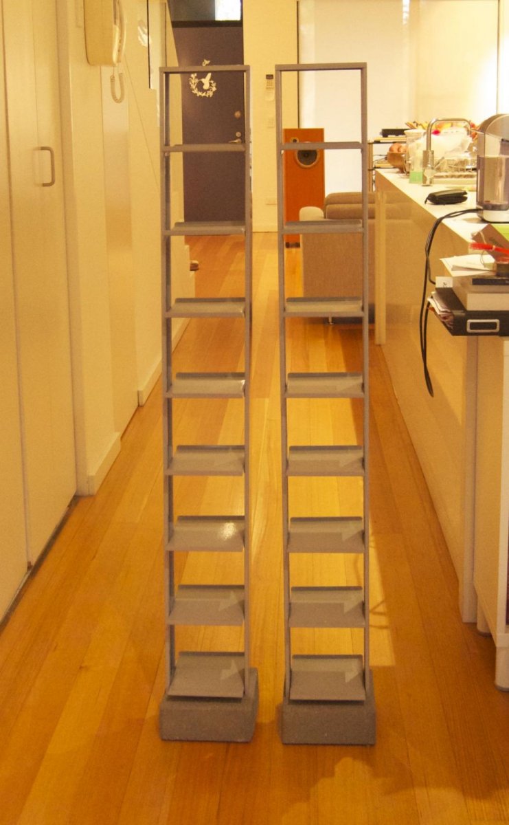 SOLD: FS: Modern/Industrial Stand Alone CD Racks |﻿ Stereo, Home Cinema ...