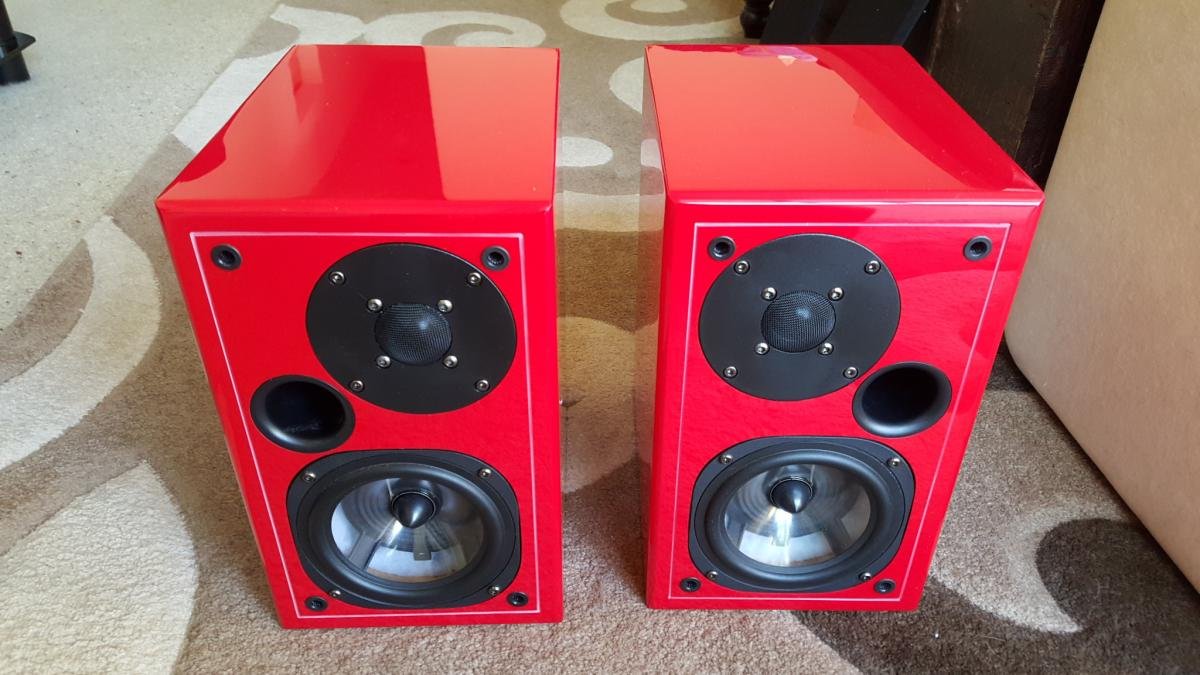 FS: Usher s520 stand-mount speakers in red - Stereo, Home Cinema