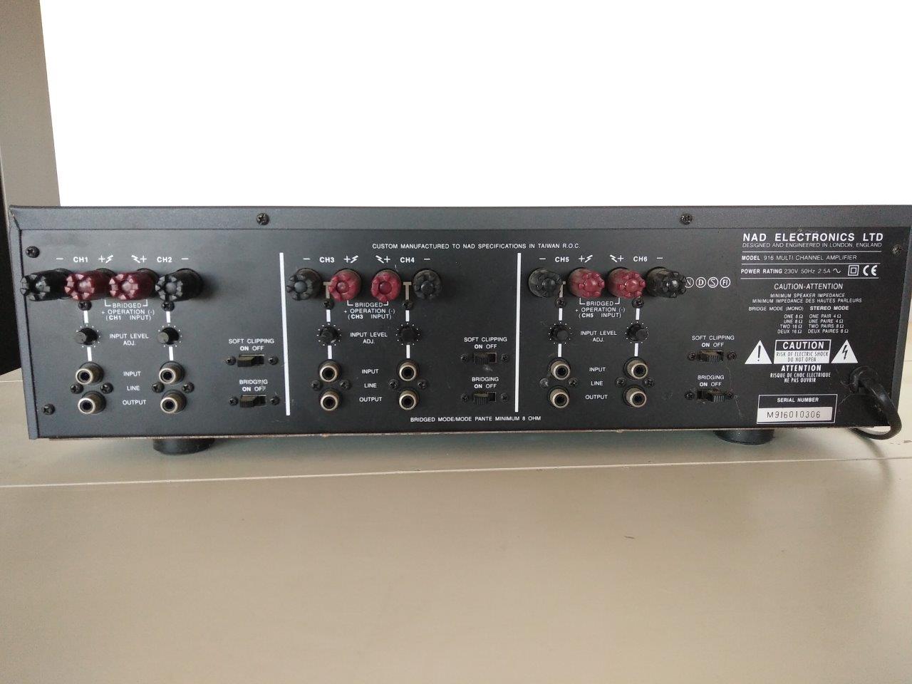 FS NAD 916 MULTI CHANNEL AMPLIFIER ﻿ Stereo, Home Cinema, Headphones Components