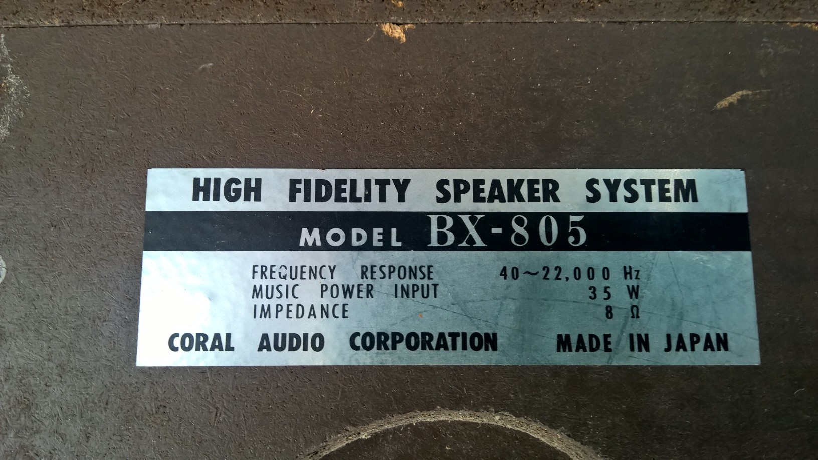 70s CORAL brand Japanese speakers BX805 ﻿ Speakers, Soundbars and