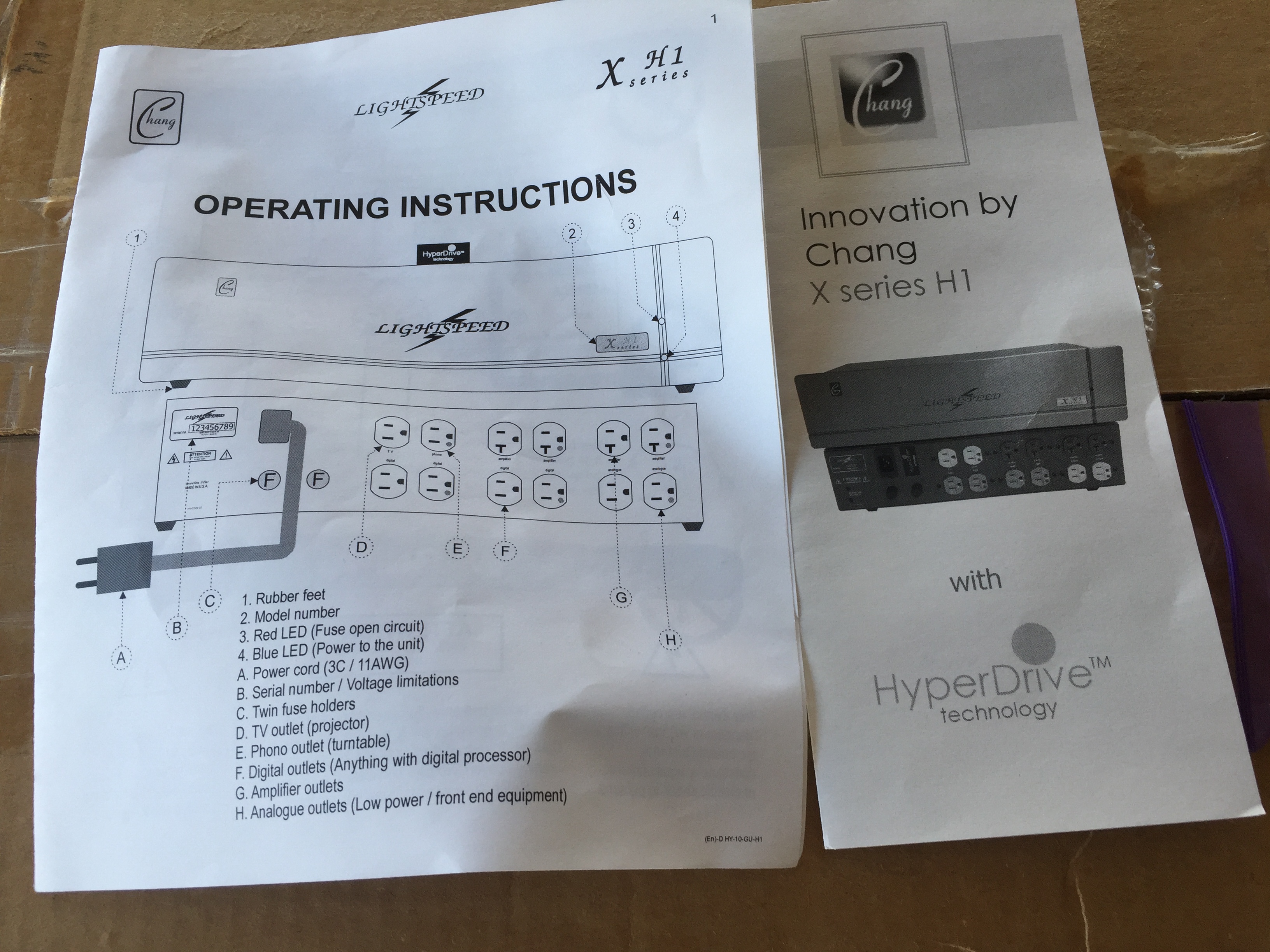 Chang Lightspeed X Series H1 Power Conditioner + Power Cord + HiFi ...