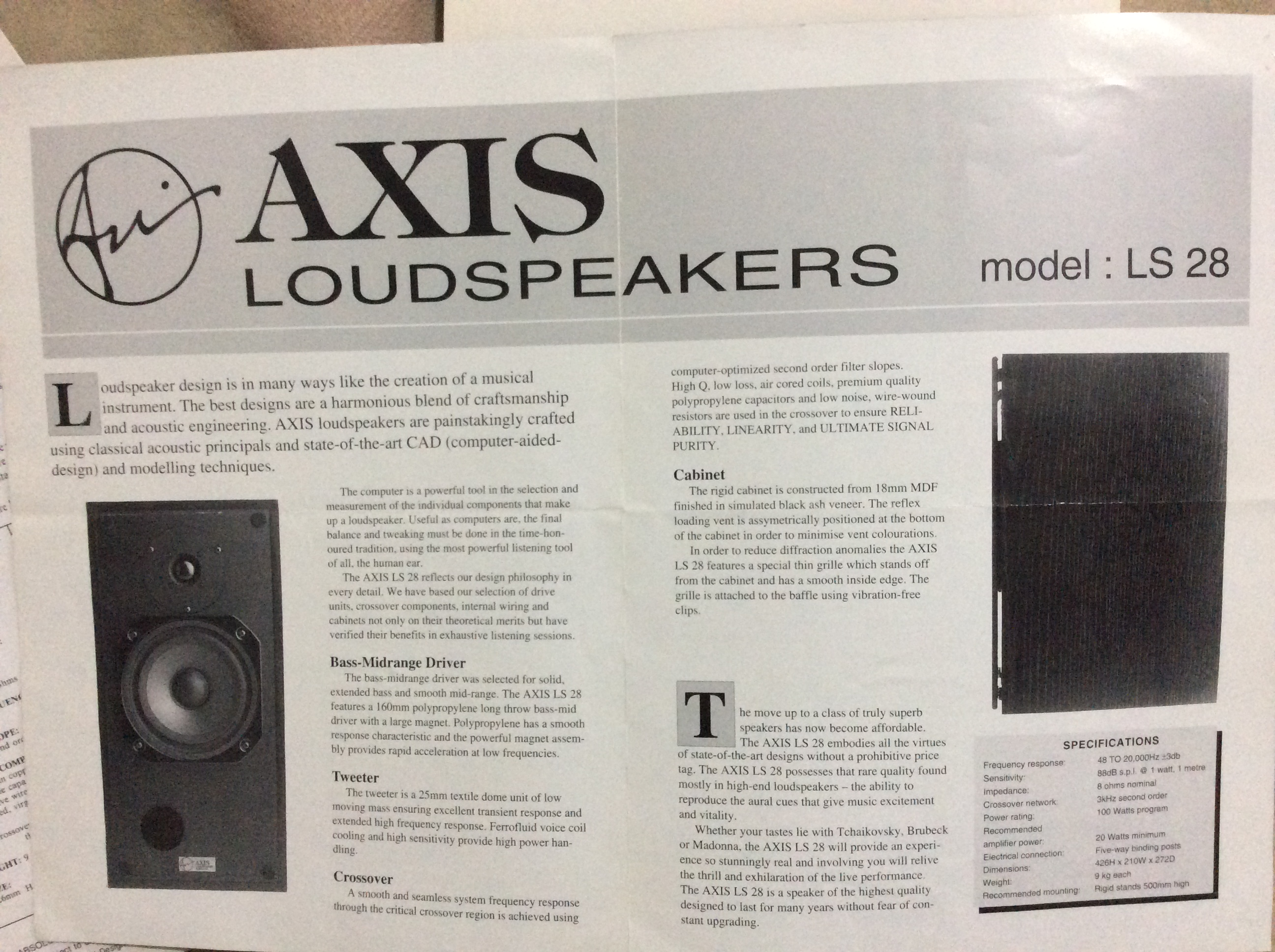 AXIS LS-28 bookshelf speakers - wonderful sound - Speakers, Soundbars ...