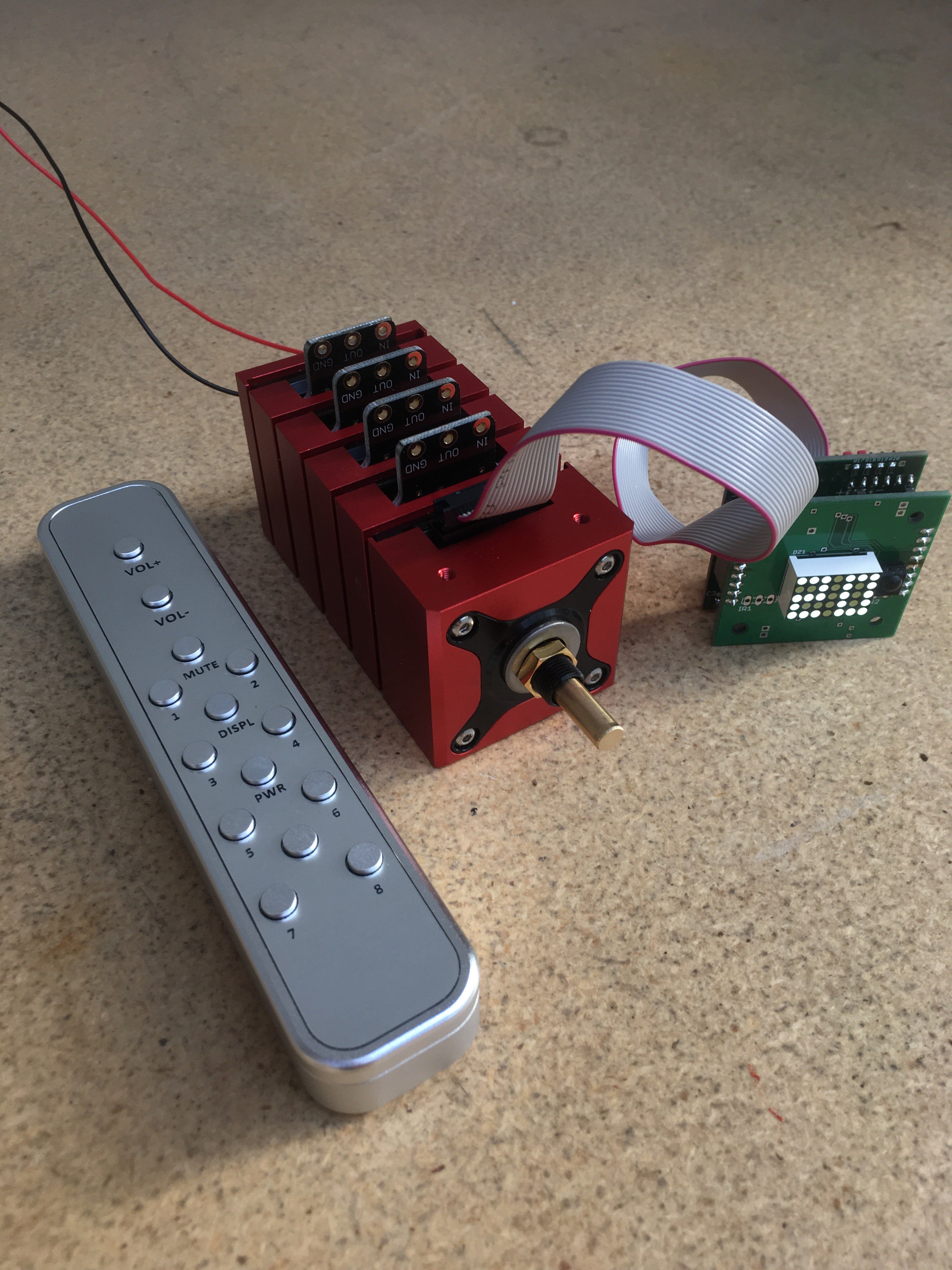 SOLD FS Khozmo remote controlled 4 channel 64step stepped attenuator