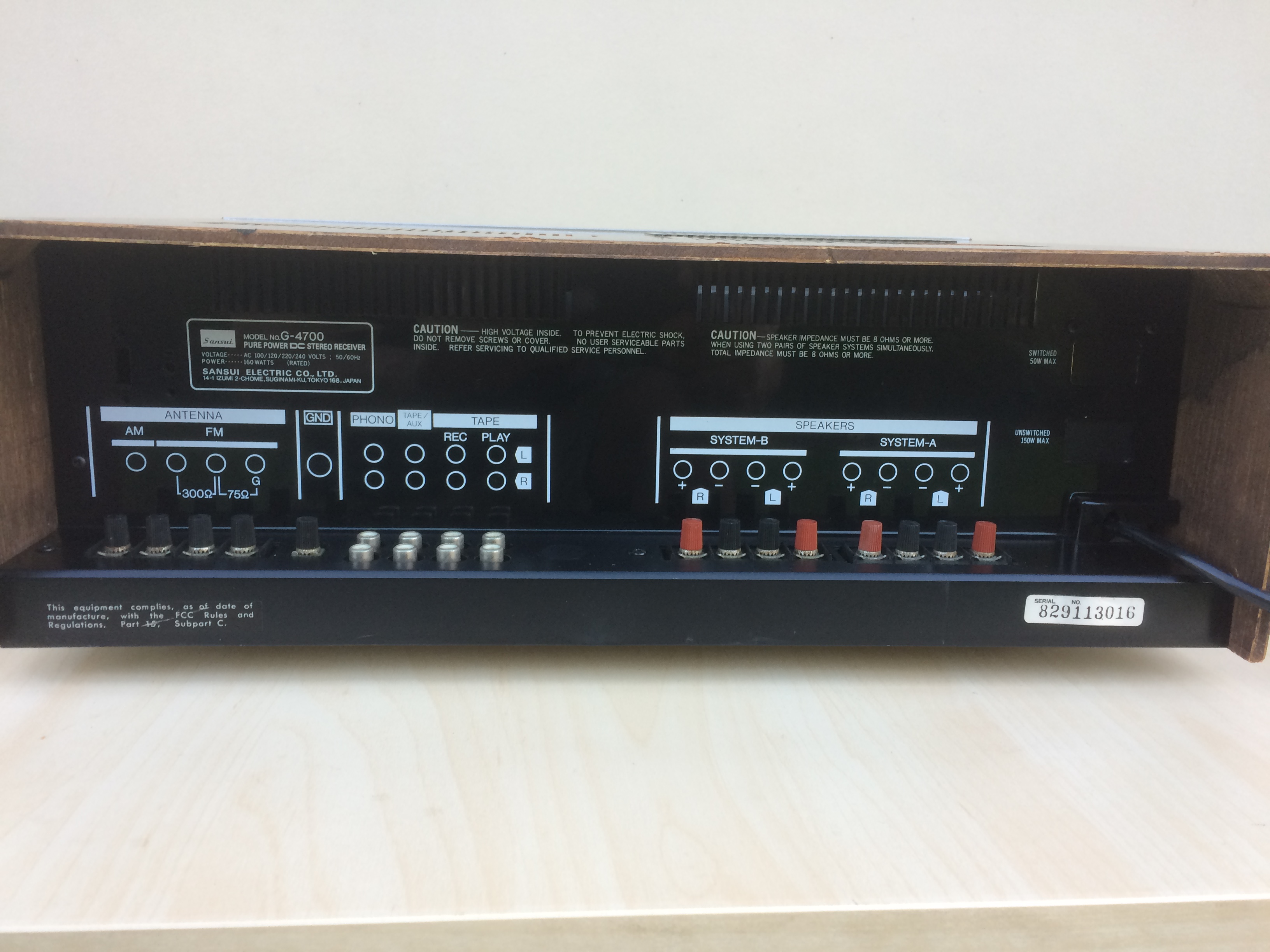 FS: (SYD) SANSUI G-4700 VINTAGE STEREO RECEIVER - Stereo, Home Cinema ...