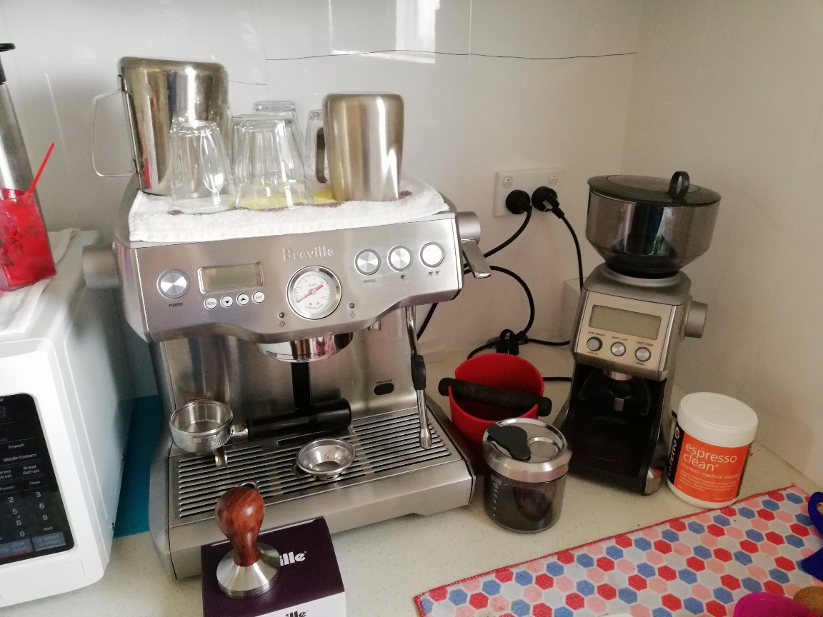 SOLD FS Breville BES920 dual boiler espresso machine and Pullman