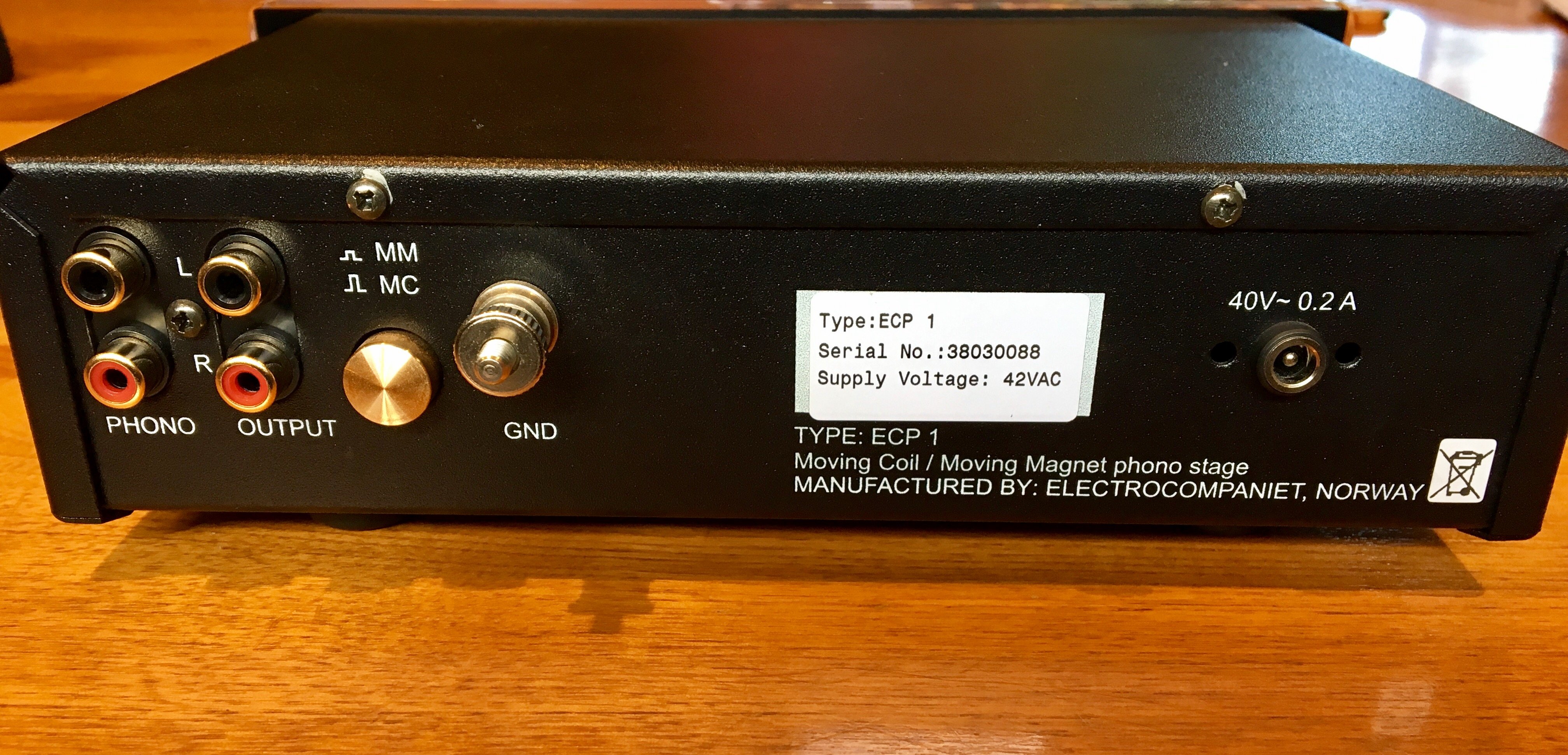SOLD: FS: Electrocompaniet ECP-1 Phono Stage - Stereo, Home Cinema ...