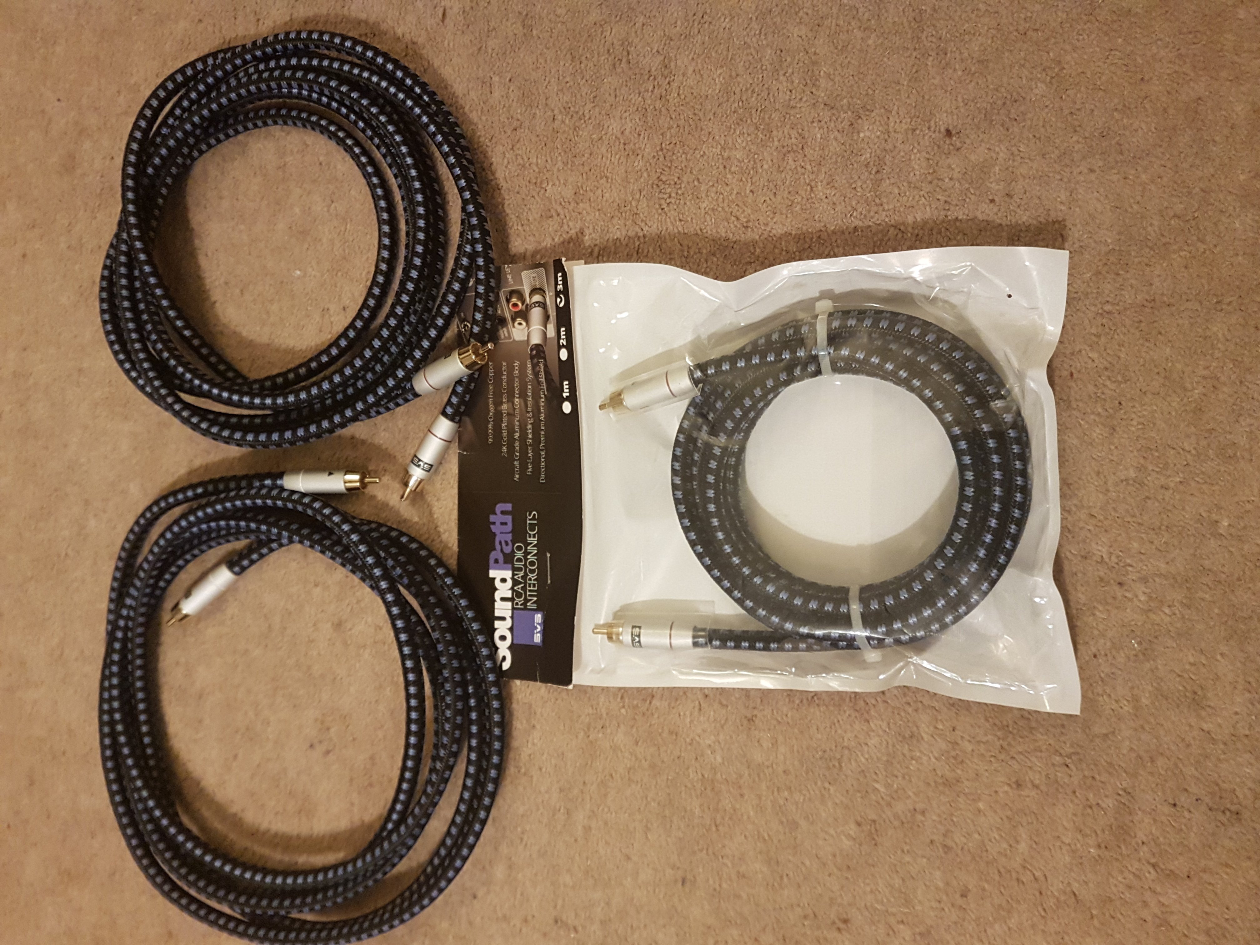 SOLD FS 3xSVS SOUNDPATH RCA AUDIO INTERCONNECT CABLE ﻿ Stereo, Home Cinema, Headphones Components