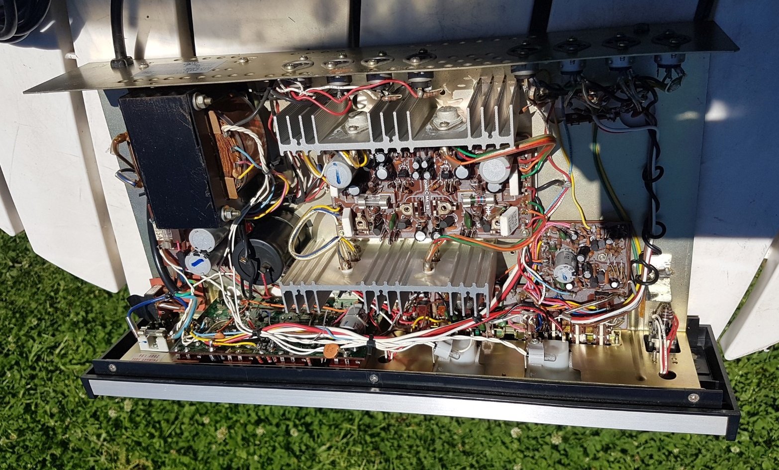 Teleton GA203 stereo amplifier VU meter timber case made in Japan