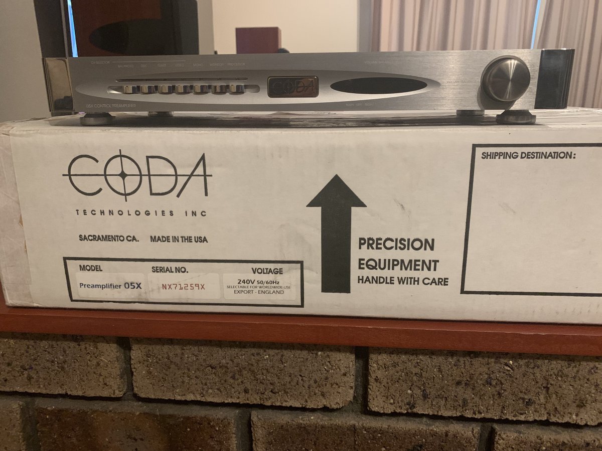 SOLD: FS: Coda 05x Pre Amplifier - Perth - Stereo, Home Cinema ...