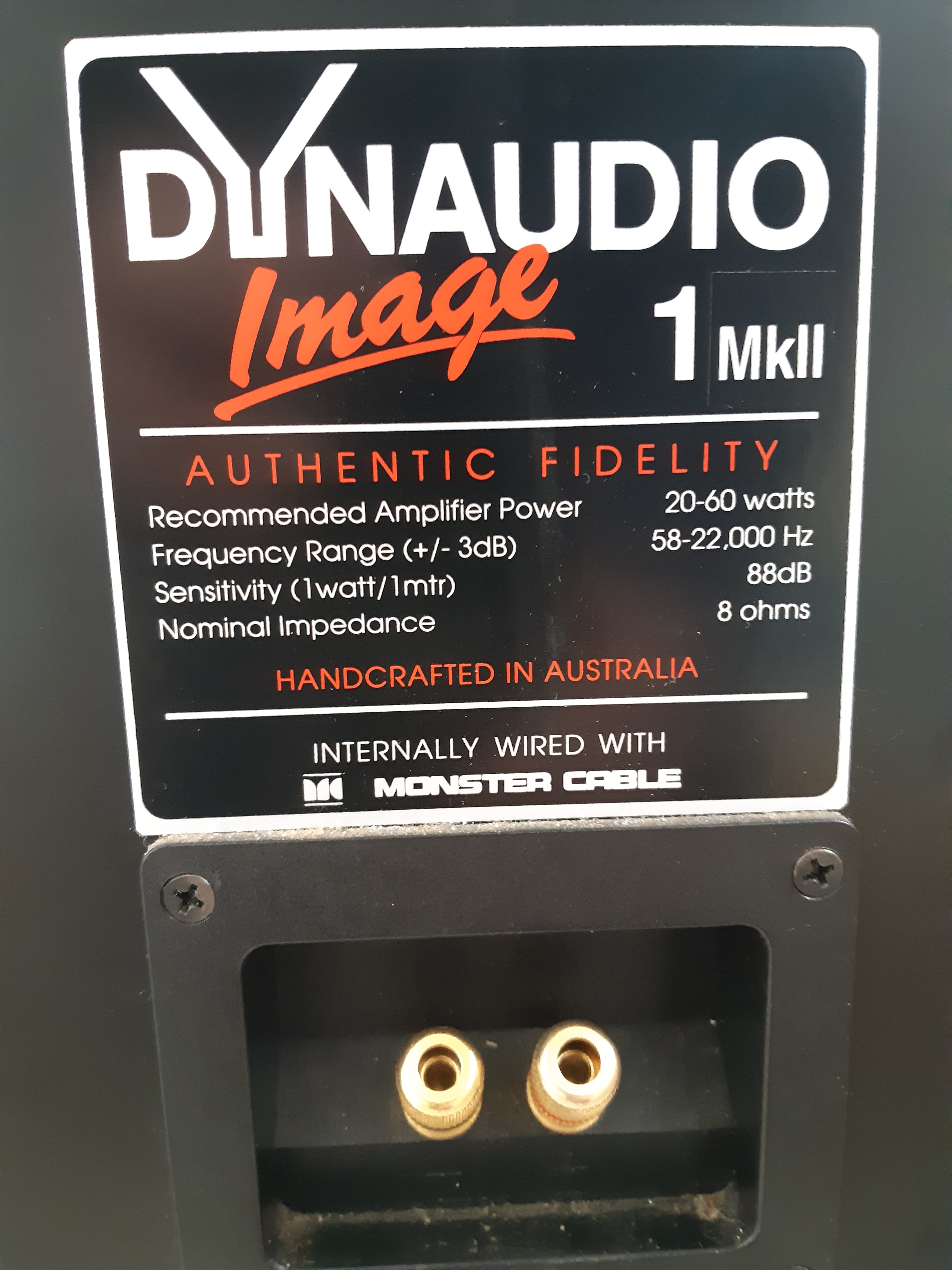 Dynaudio “Image of Australia” 1 MkII Bookshelf Speakers - Stereo, Home ...