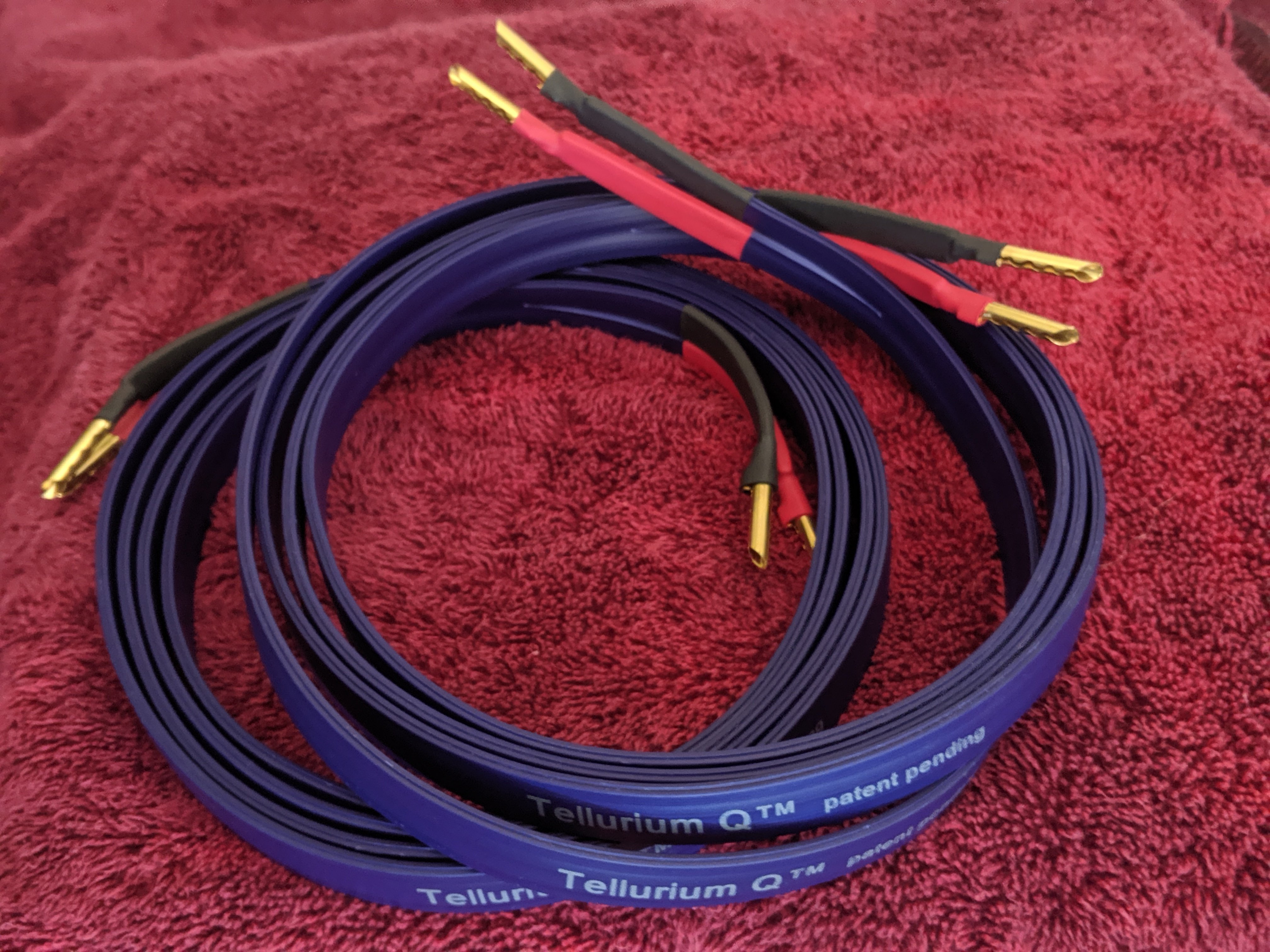 SOLD FS Tellurium Q Blue Speaker Cable 2M ﻿ Stereo, Home Cinema