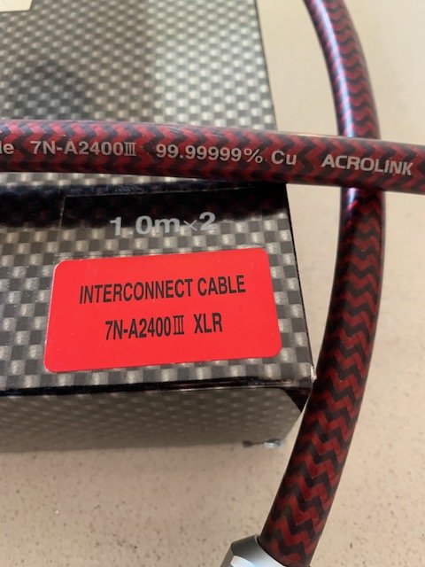 FS: Acrolink 7N-A2400iii XLR Interconnect Cable - Stereo, Home