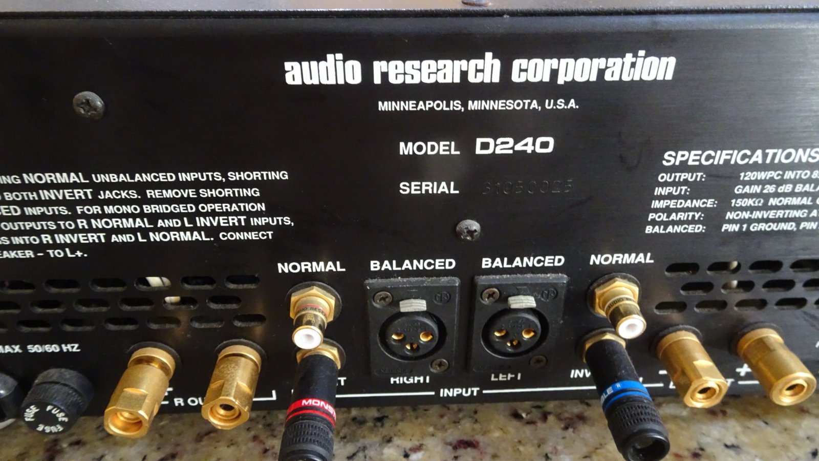 Audio Research LS7 Preamp and D240 Power Amp ﻿ Stereo, Home Cinema