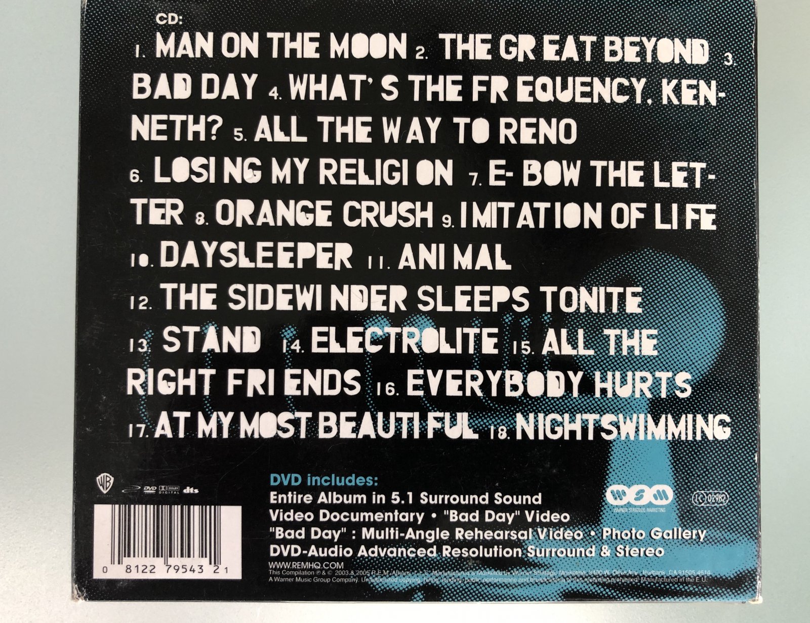 SOLD FS R.E.M. In Time Greatest Hits DVDA & CD SET ﻿ Vinyl, CD