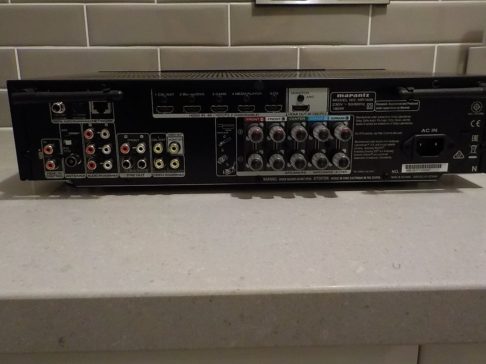 SOLD: Marantz AV Receiver, Model NR1508 - Hi-Fi and Cinema Cables ...