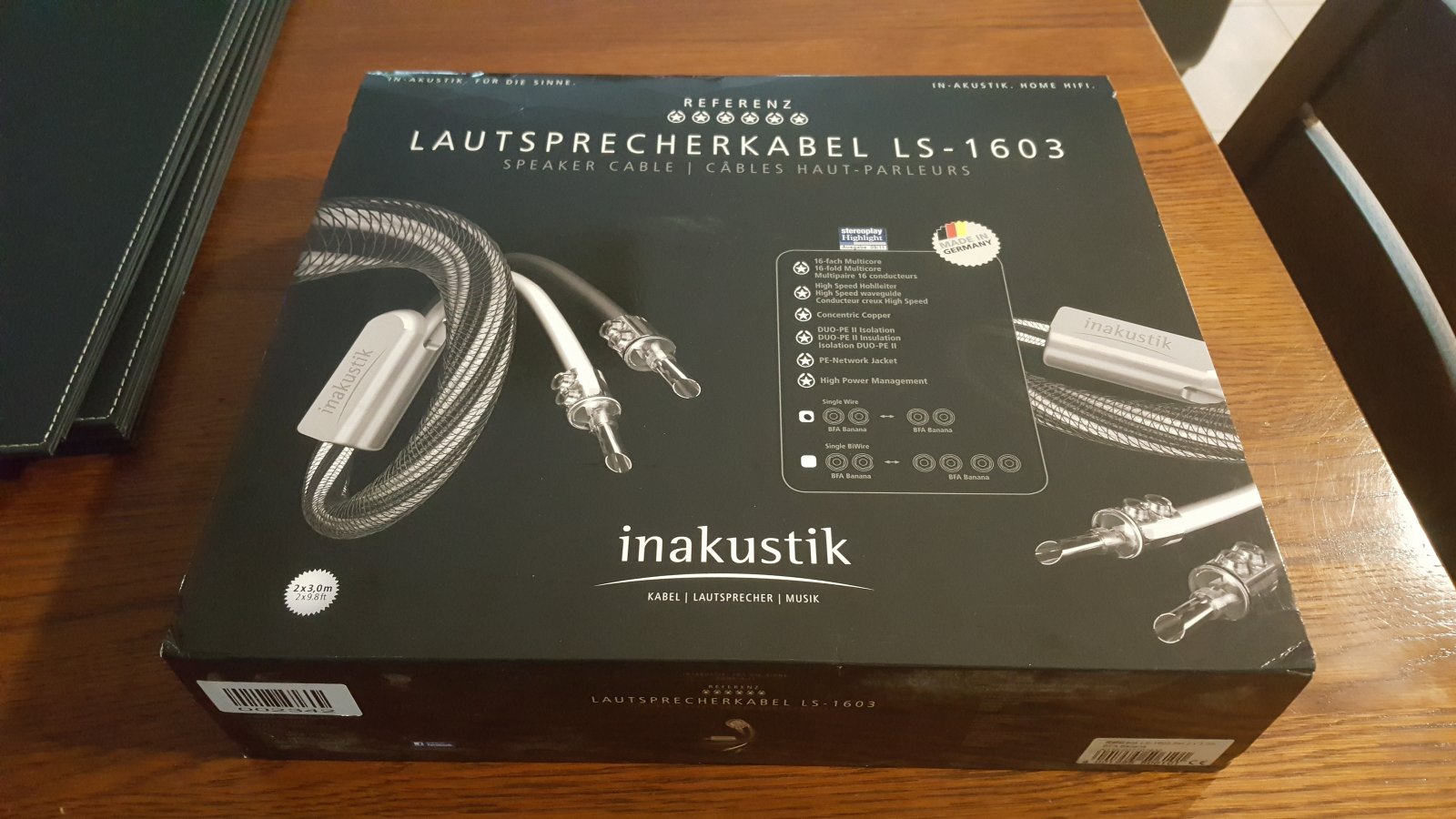FS: Inakustik Reference LS-1603 3.0m Speaker Cable - Stereo, Home