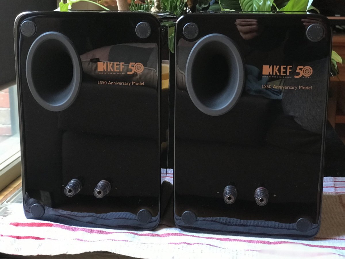 SOLD: FS: KEF LS50 Bookshelf Speakers - Black Anniversary Edition ...