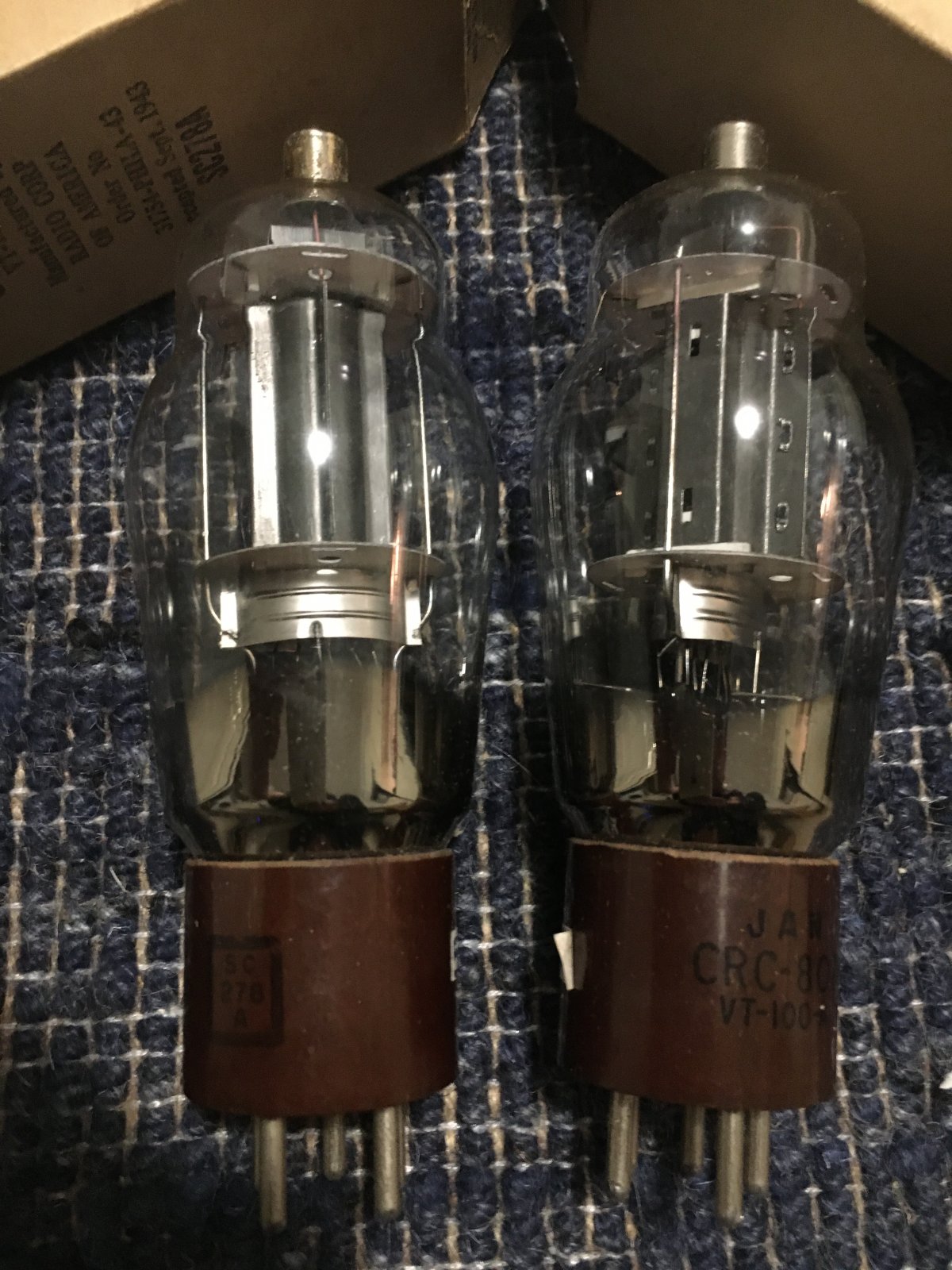 ONE PAIR TESTED weak RCA 807 Ceramic base similar ATS25 VT100 VT60 QE06/50 4Y25 EUR 50,00 - FR
