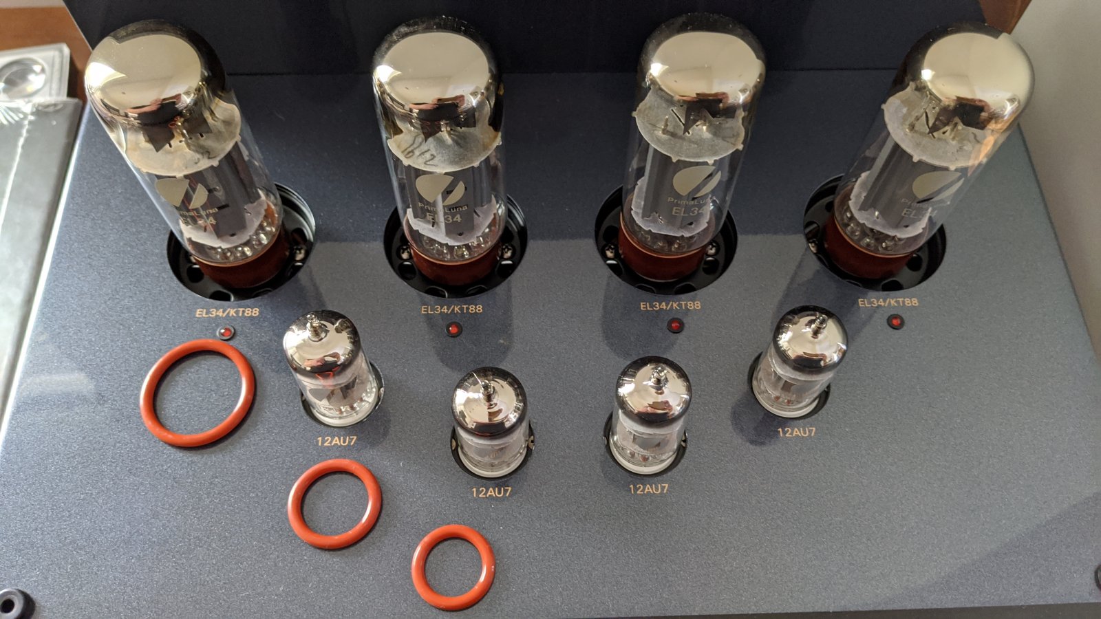 FS VACUUM TUBE DAMPERS MID Size 2023mm 12AU7 12AX7 12AT7 ECC81 6CG7 6FQ7 4x Set ﻿ Stereo