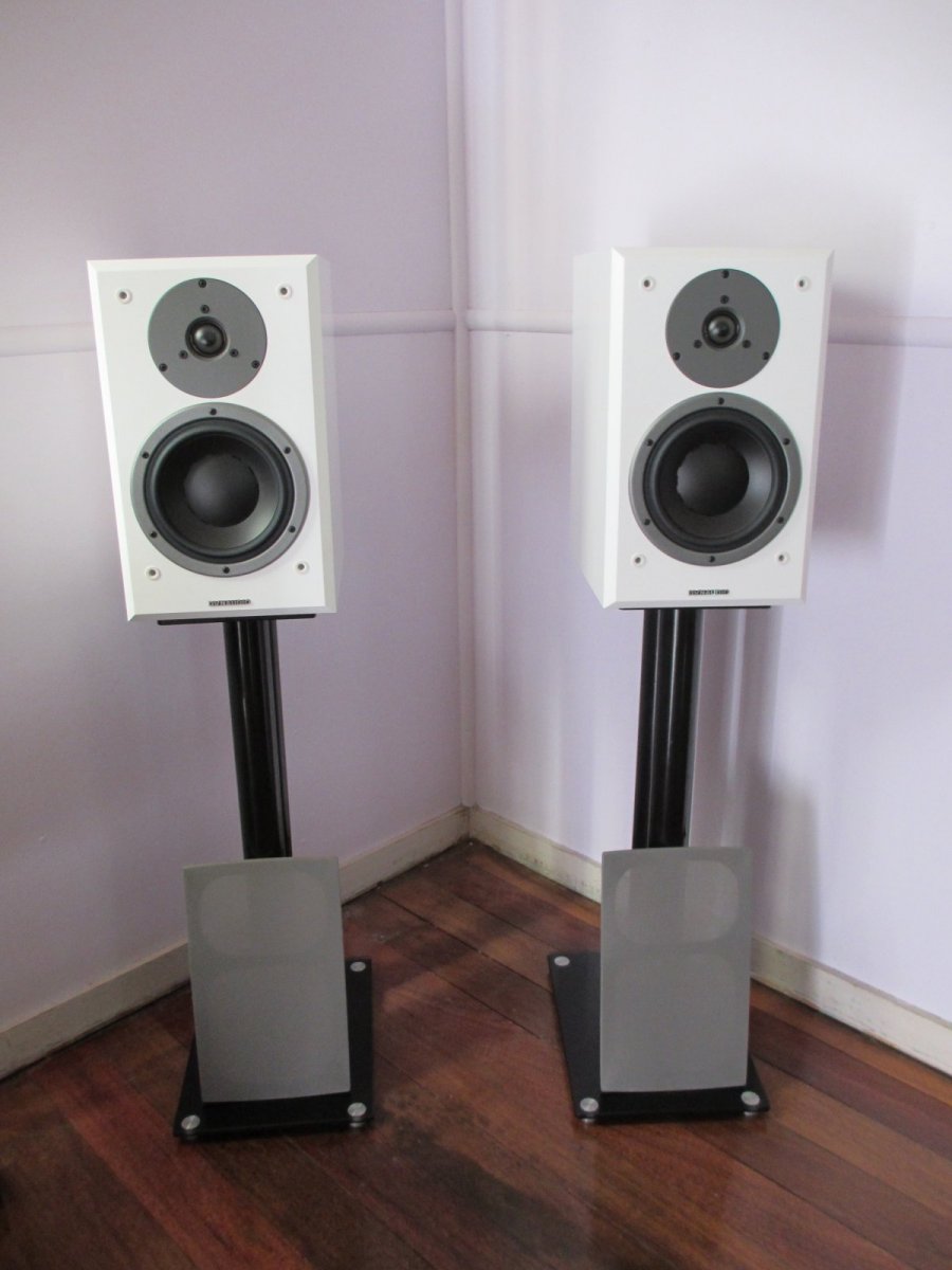 FS: Dynaudio Emit M20 Satin White Bookshelf Speakers - Stereo