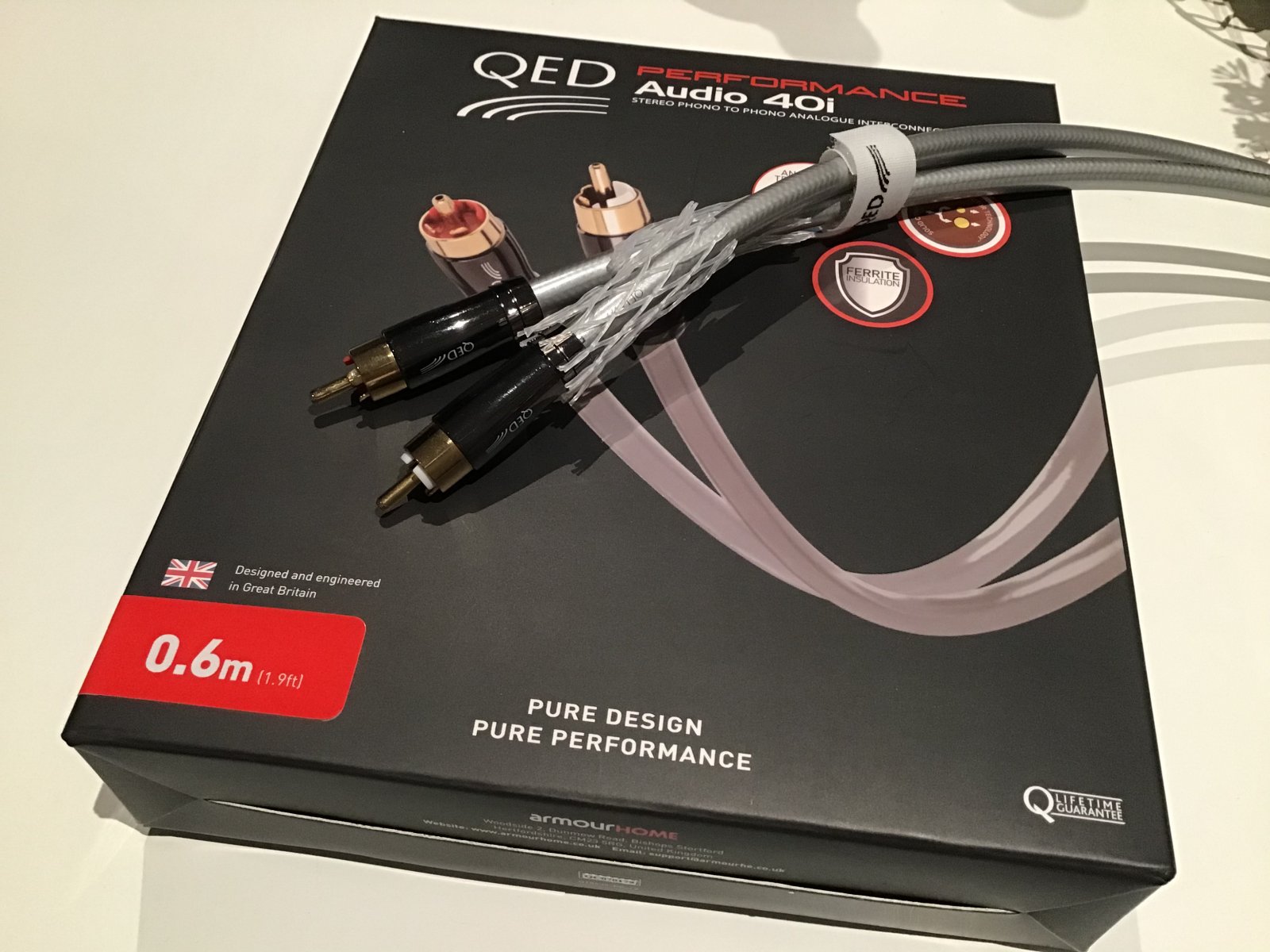 ケーブル・シールド QED Performance Audio 40i/0.6m QED Performance Audio 40i /0.6m~1m RCAラインケーブル 【長さ