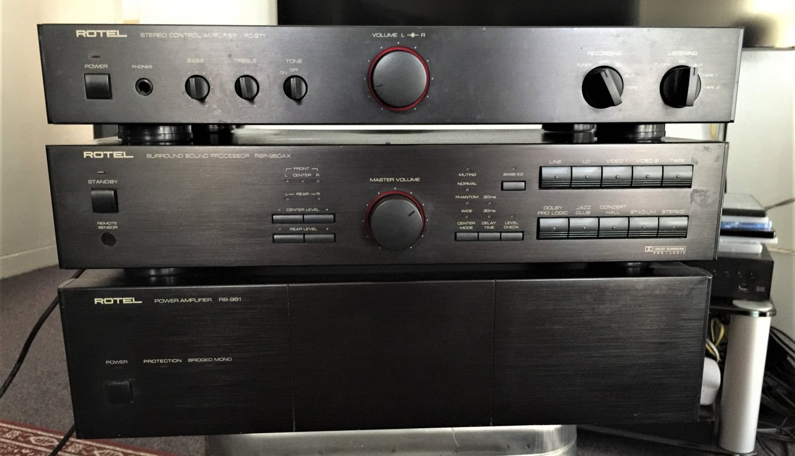 Rotel Amplifier Combo: RB981 RC971 RSP960AX - Stereo, Home Cinema ...