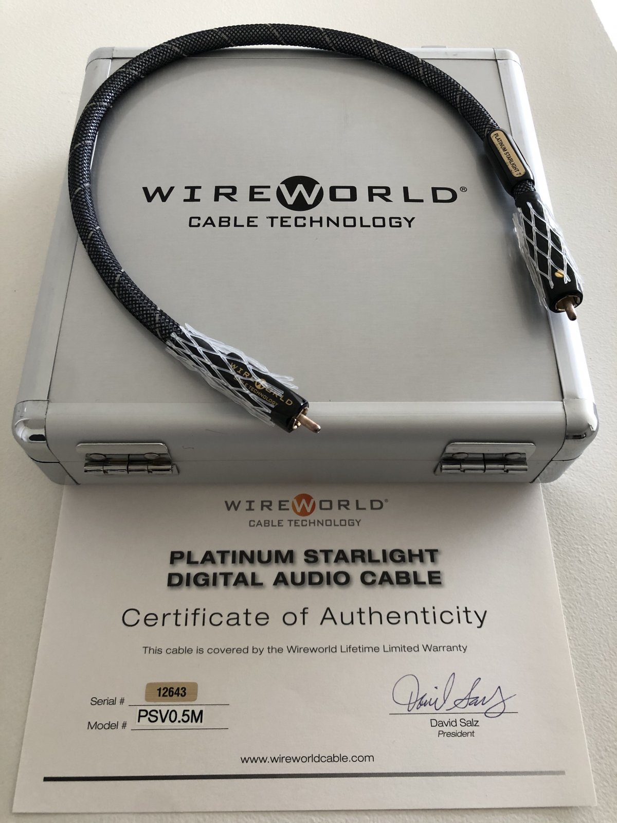 Wireworld Silver Starlight 7 RCA Cable1本 Wireword Silver Starlight 7 Digital Coax interconnect RCA 2,0