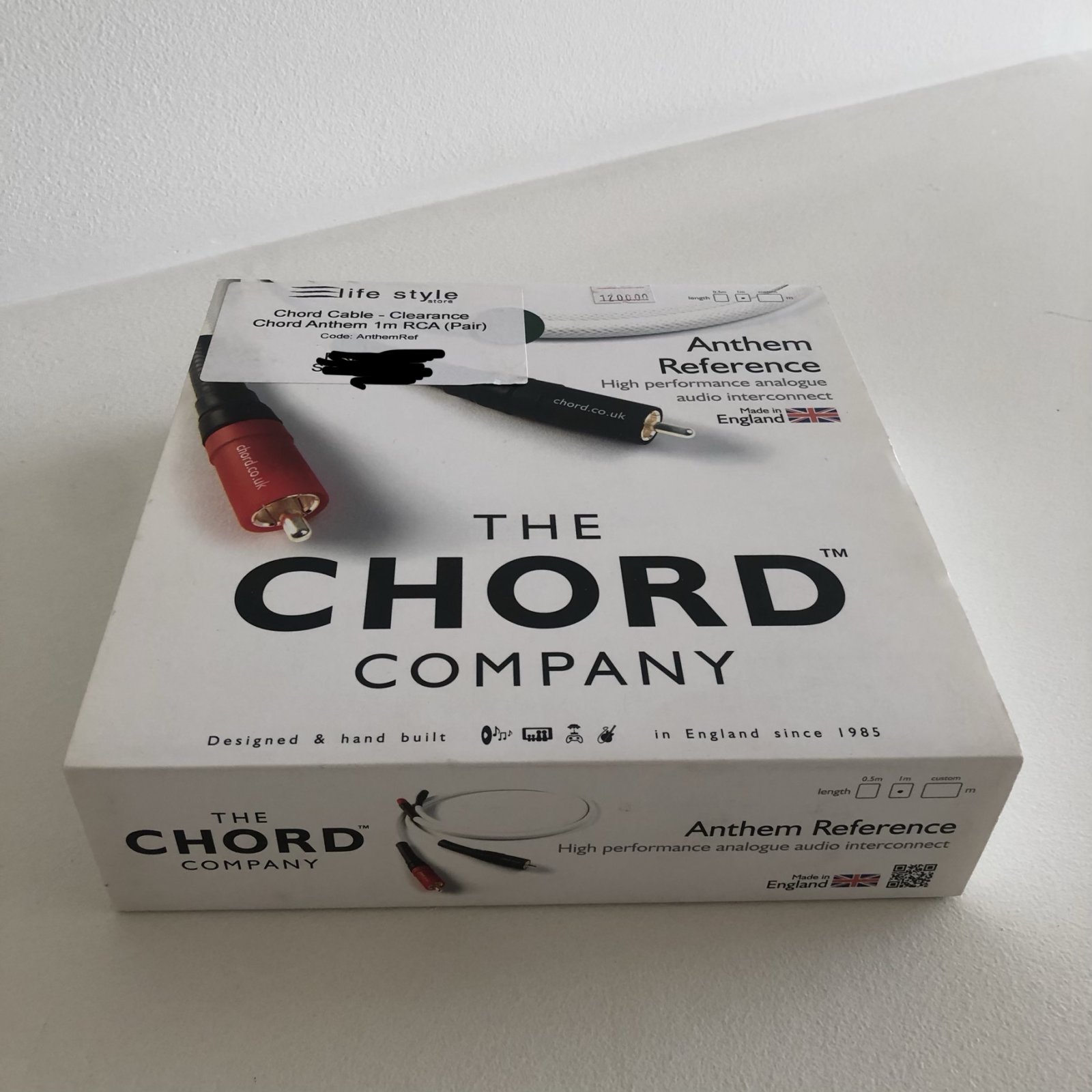 The Chord Company Anthem Reference RCA Interconnect 1m |﻿ Stereo