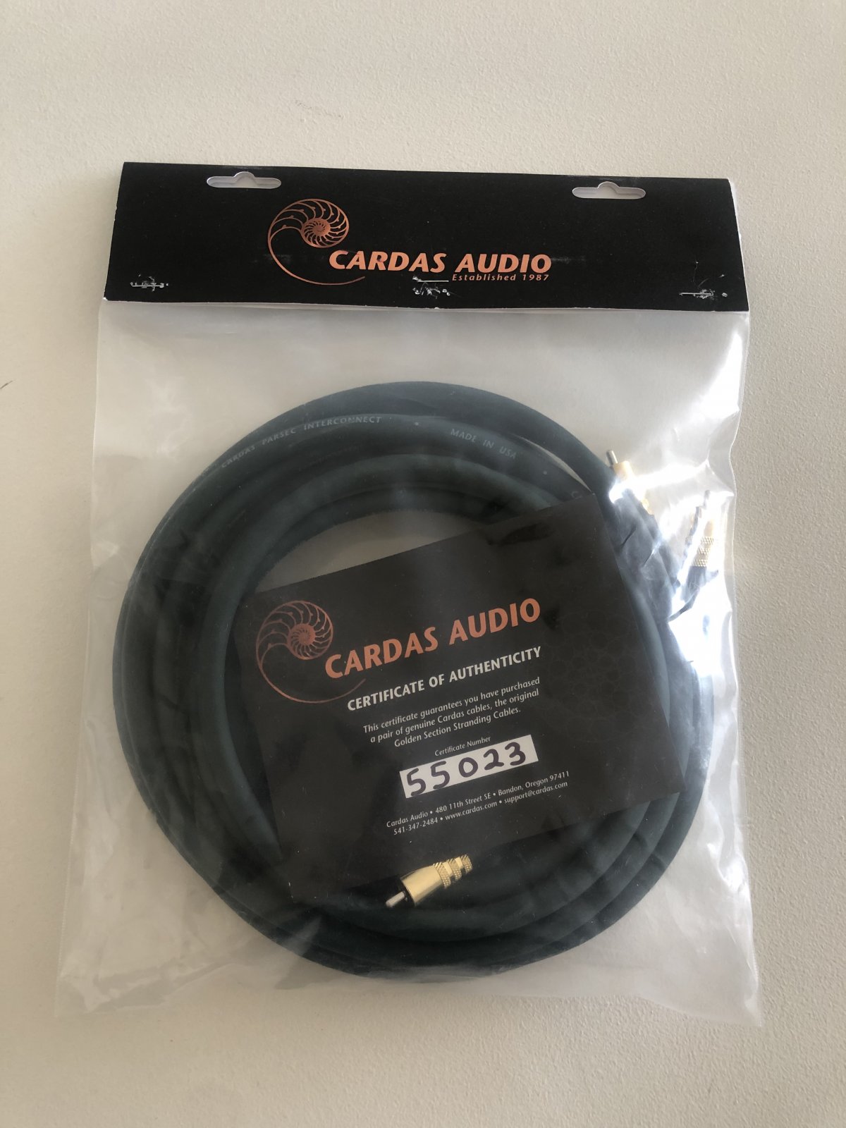 Cardas Audio Parsec RCA Interconnect 3m ﻿ Stereo, Home Cinema