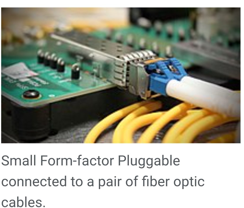 cables for audio Part C use of fibre optical cables, SFPs