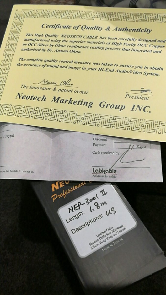 Neotech NEP-3001 MKII x 1.8M US PLUG