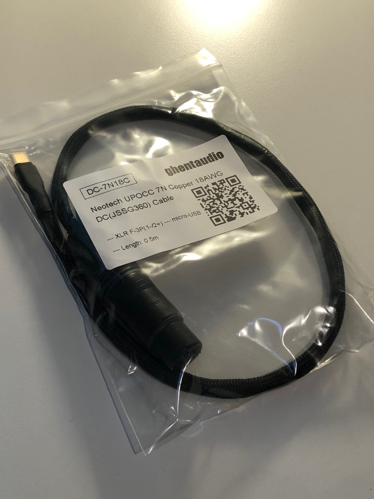 SOLD FS Ghent Audio DC7N18C Neotech UPOCC 7N Copper 18AWG DC(JSSG360