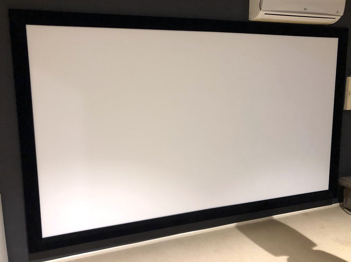 FS Selby Acoustics 130" 169 fixed frame projector screen (near new