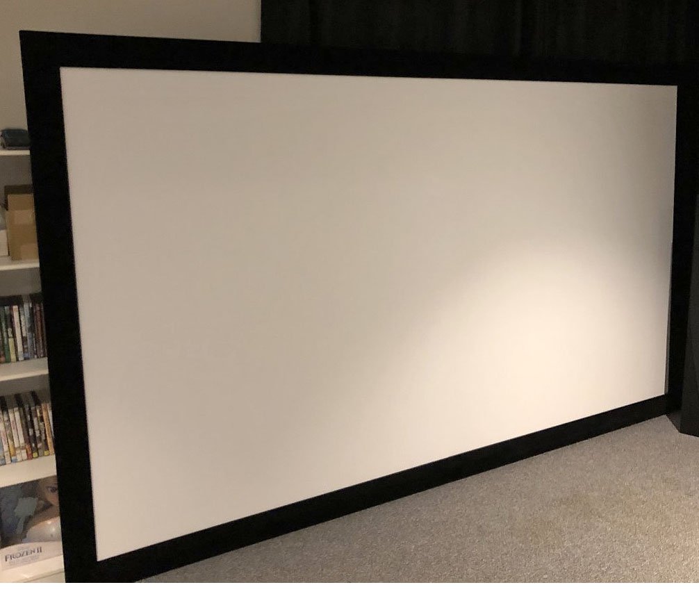 FS Selby Acoustics 130" 169 fixed frame projector screen (near new