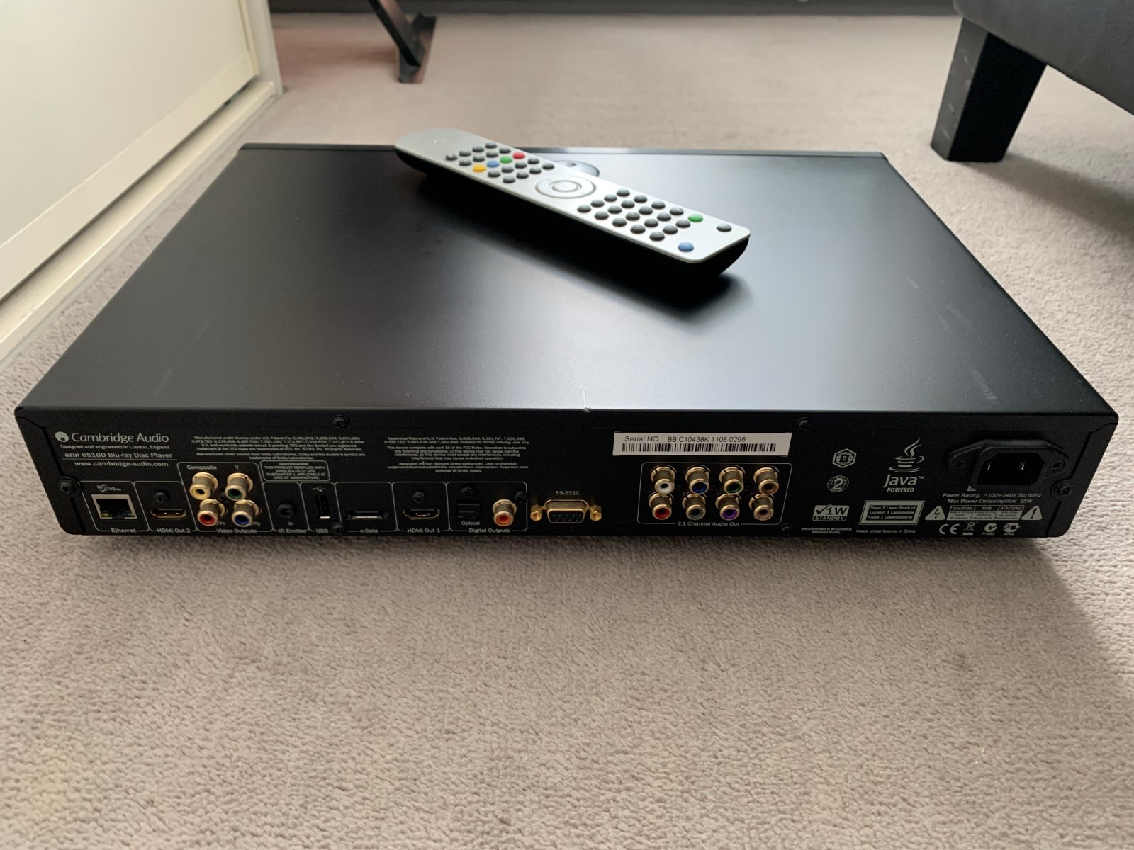 SOLD: FS: Cambridge Audio Azur 651BD Blu-ray Player - Region Free