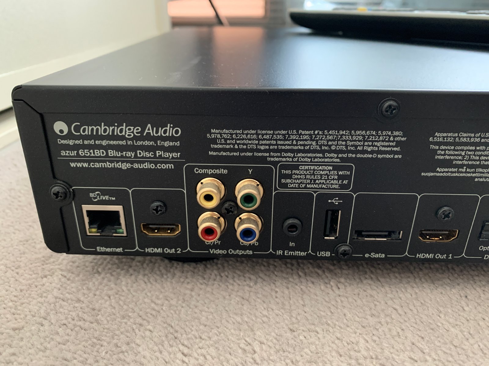 SOLD: FS: Cambridge Audio Azur 651BD Blu-ray Player - Region Free