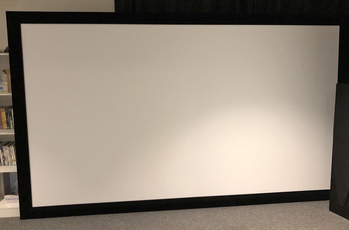 SOLD FS Selby Acoustics 130" 169 fixed frame projector screen (near