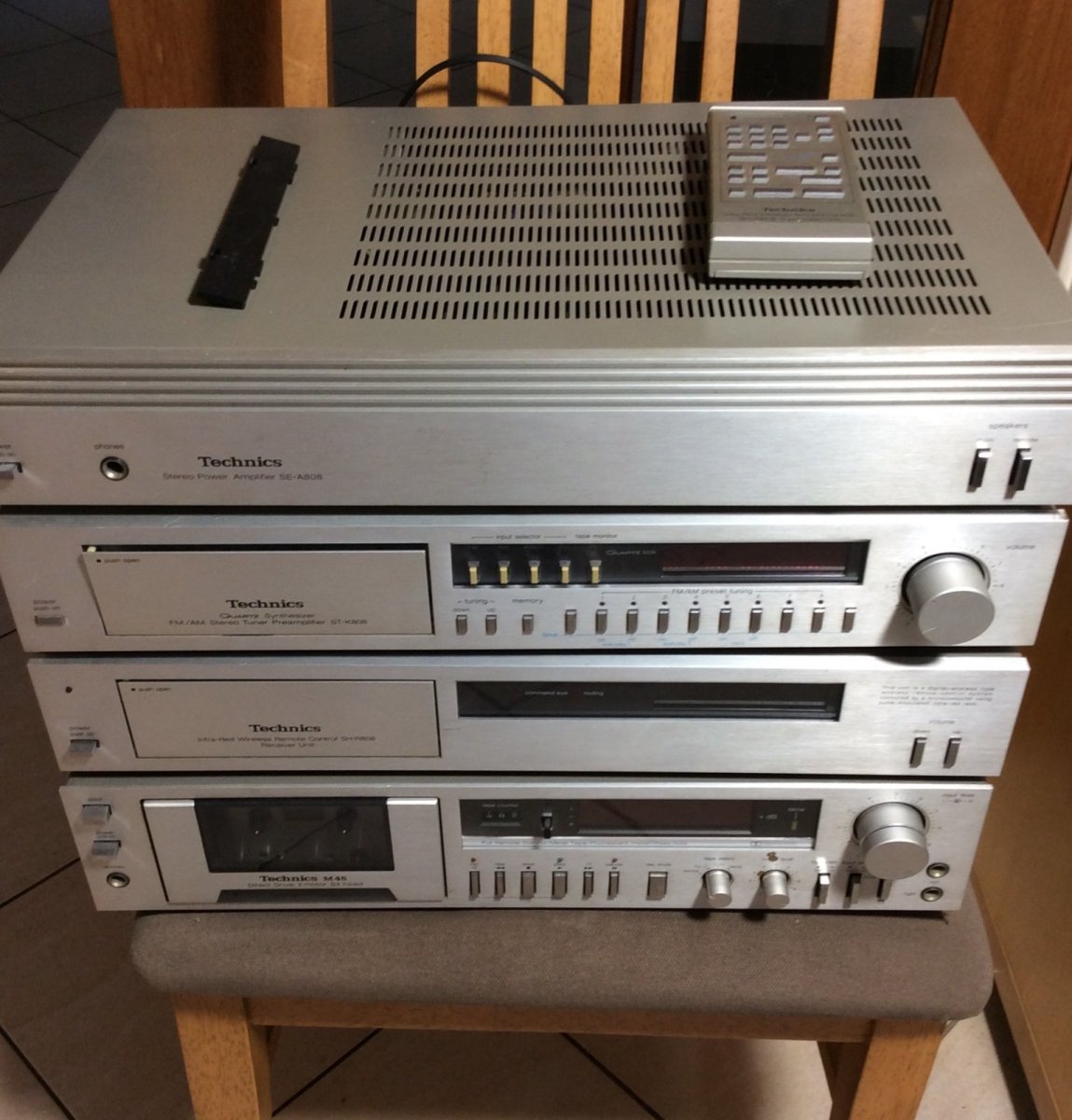 Technics SE-A808 ST-K808セット高音質オーディオの名機！ Technics Stereo System ST-K808 Preamp SE-A808 Power Amp SH
