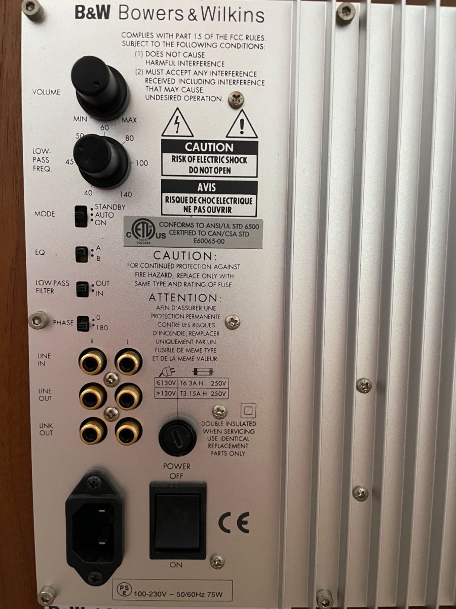 SOLD FS B&W ASW 700 Subwoofer amp not working Stereo, Home Cinema