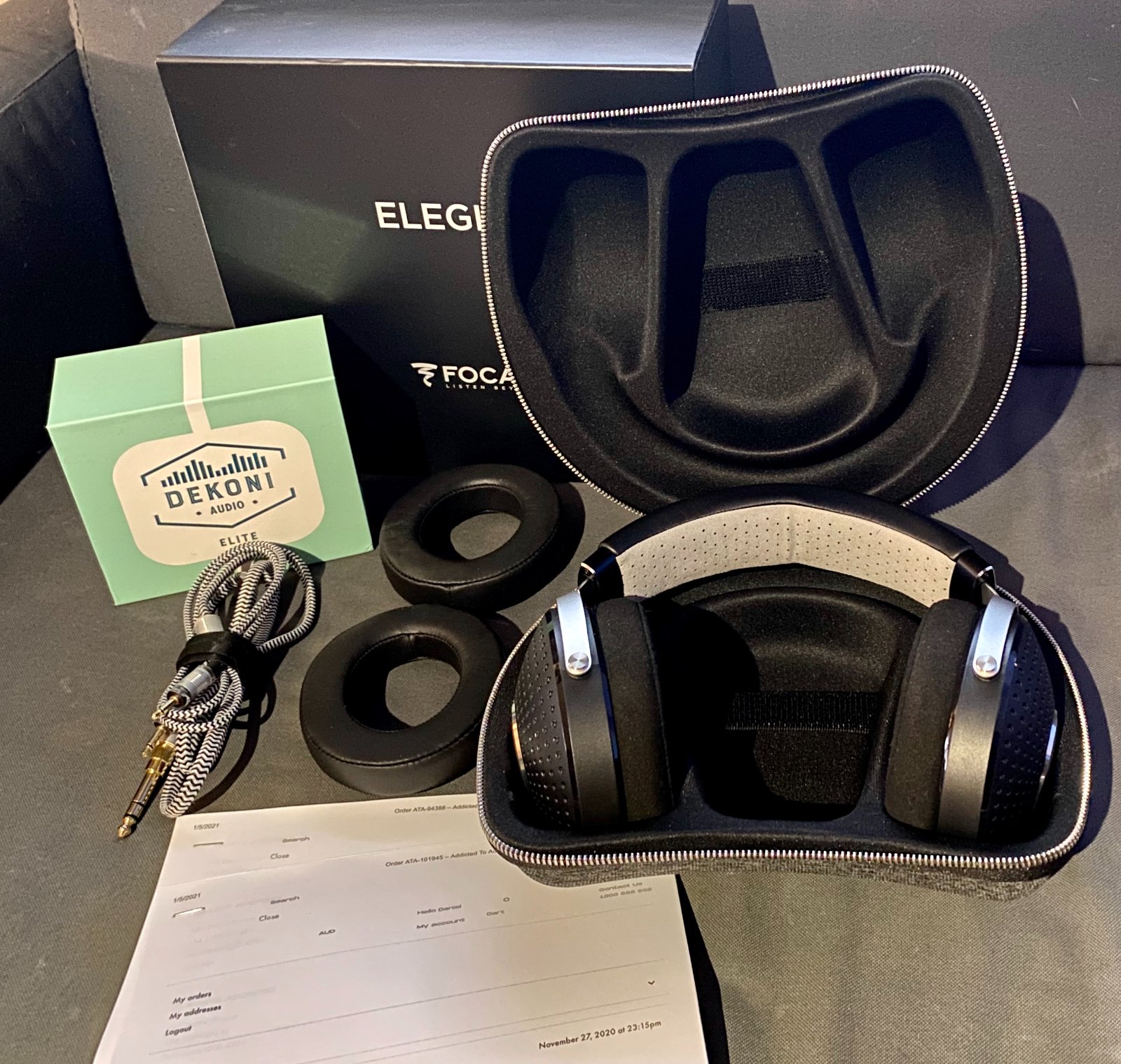 FOCAL ELEGIA Dekoni audio イヤーパッド付 FOCAL ELEGIA Dekoni audio イヤーパッド付