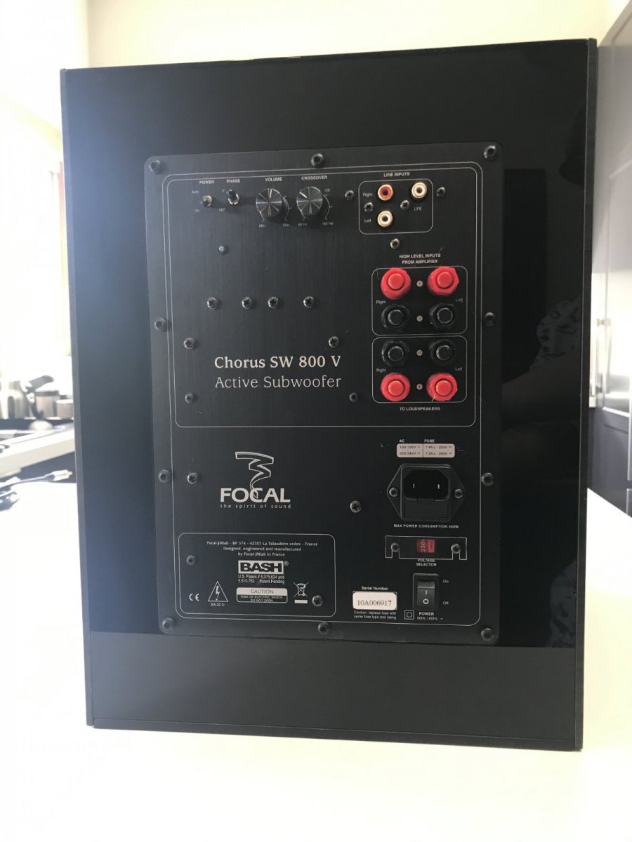SOLD: Focal JMLab Chorus SW 800 V Active Subwoofer - Stereo, Home ...