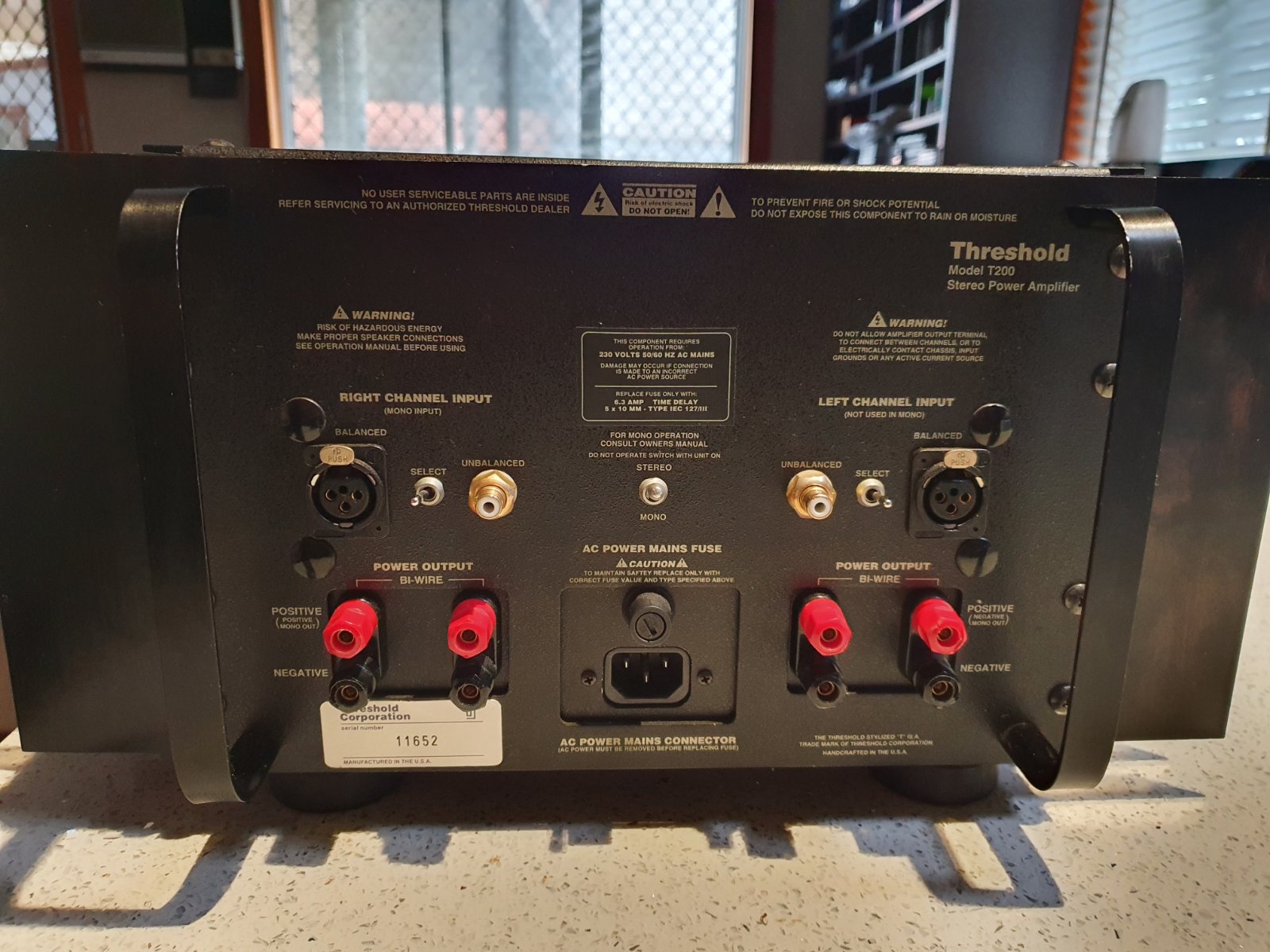 SOLD FS Threshold t200 Pure Class A power amplifier ﻿ Stereo, Home