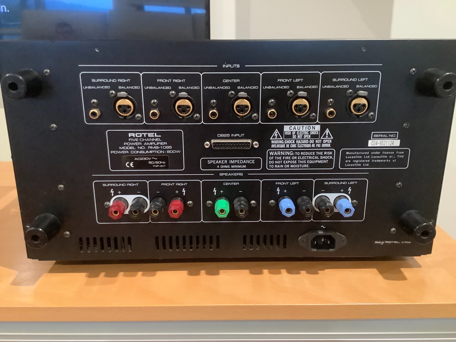 SOLD: FS:SOLD PENDING.ROTEL FIVE CHANNEL POWER AMPLIFIER RMB-1095 ...