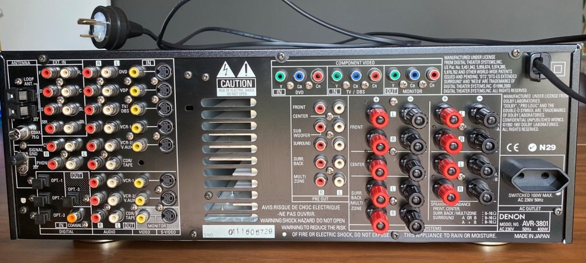 FS: Denon AVR-3801 A/V Surround Receiver Amplifier - Stereo, Home ...