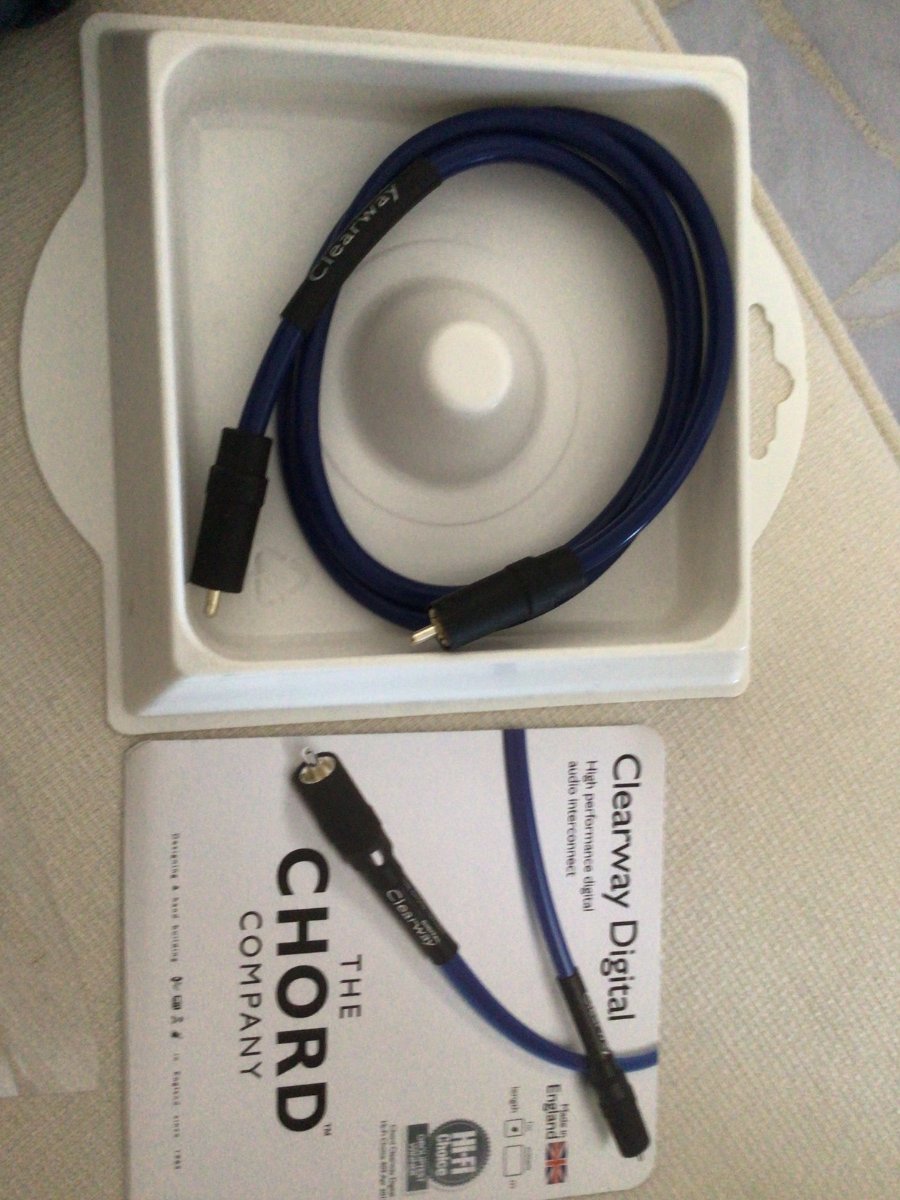 SOLD FS Chord Company Clearway Digital coaxial cable 1m ﻿ HiFi and